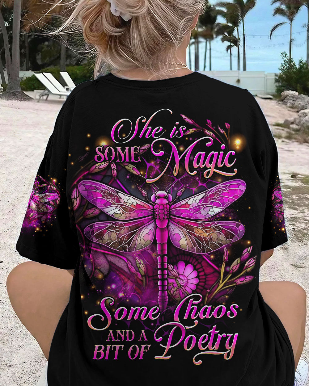 SHE IS SOME MAGIC DRAGONFLY ALL OVER PRINT - YHDU0706231