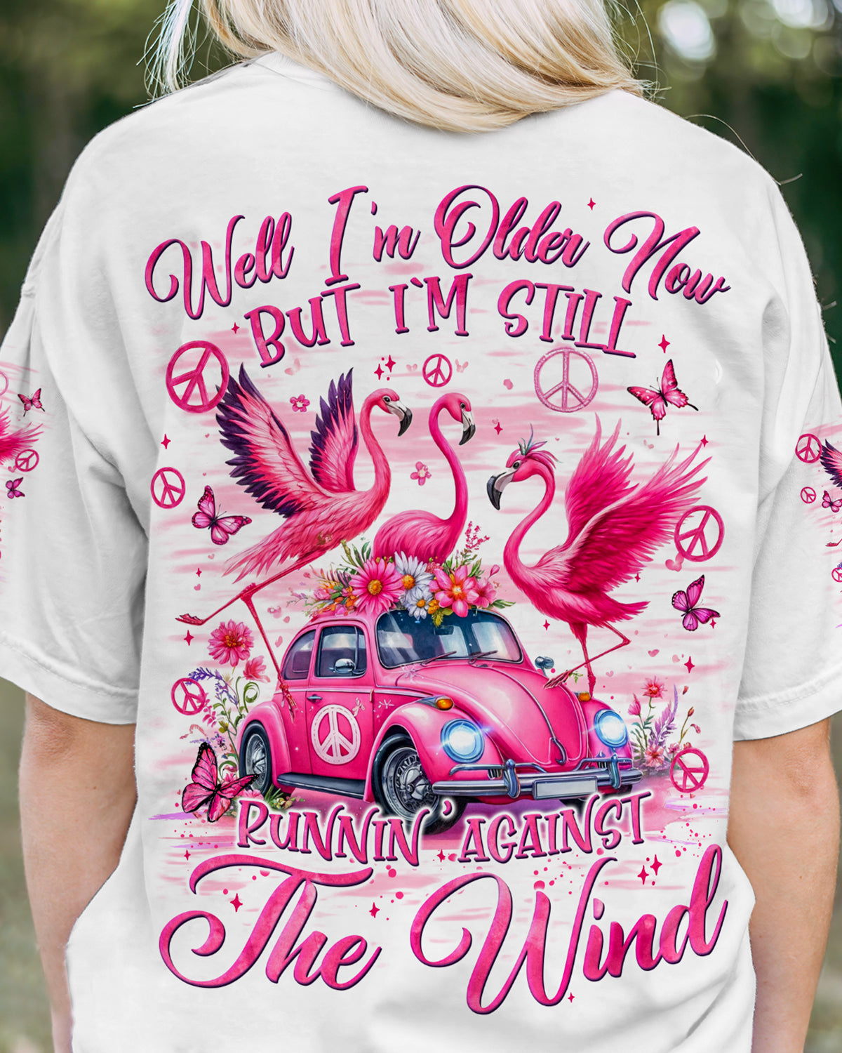 RUNNING AGAINST THE WIND FLAMINGOS ALL OVER PRINT - TYQY2304242
