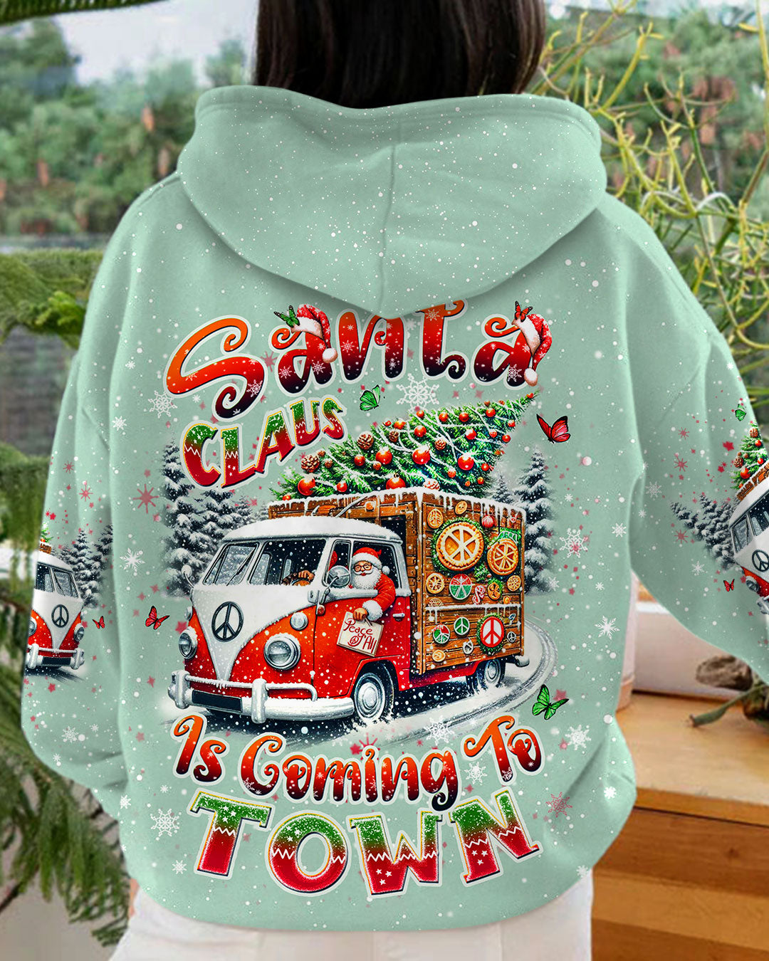 SANTA CLAUS IS COMING CHRISTMAS ALL OVER PRINT - YHDU2310242