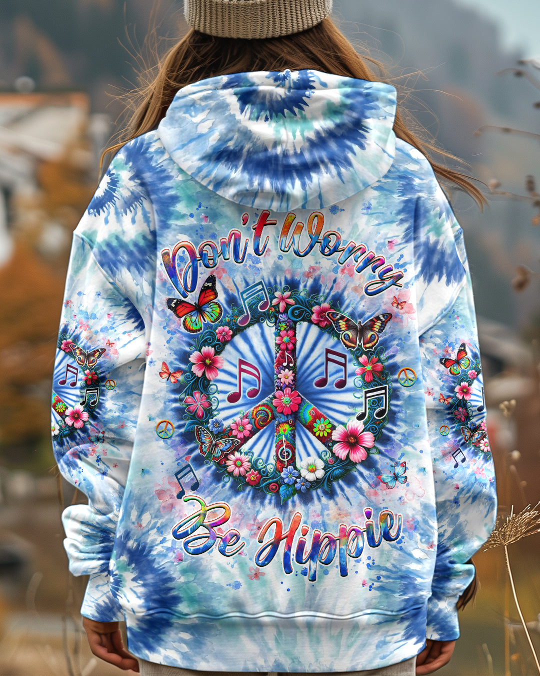 DON'T WORRY BE HIPPIE ALL OVER PRINT - YHHG2312241