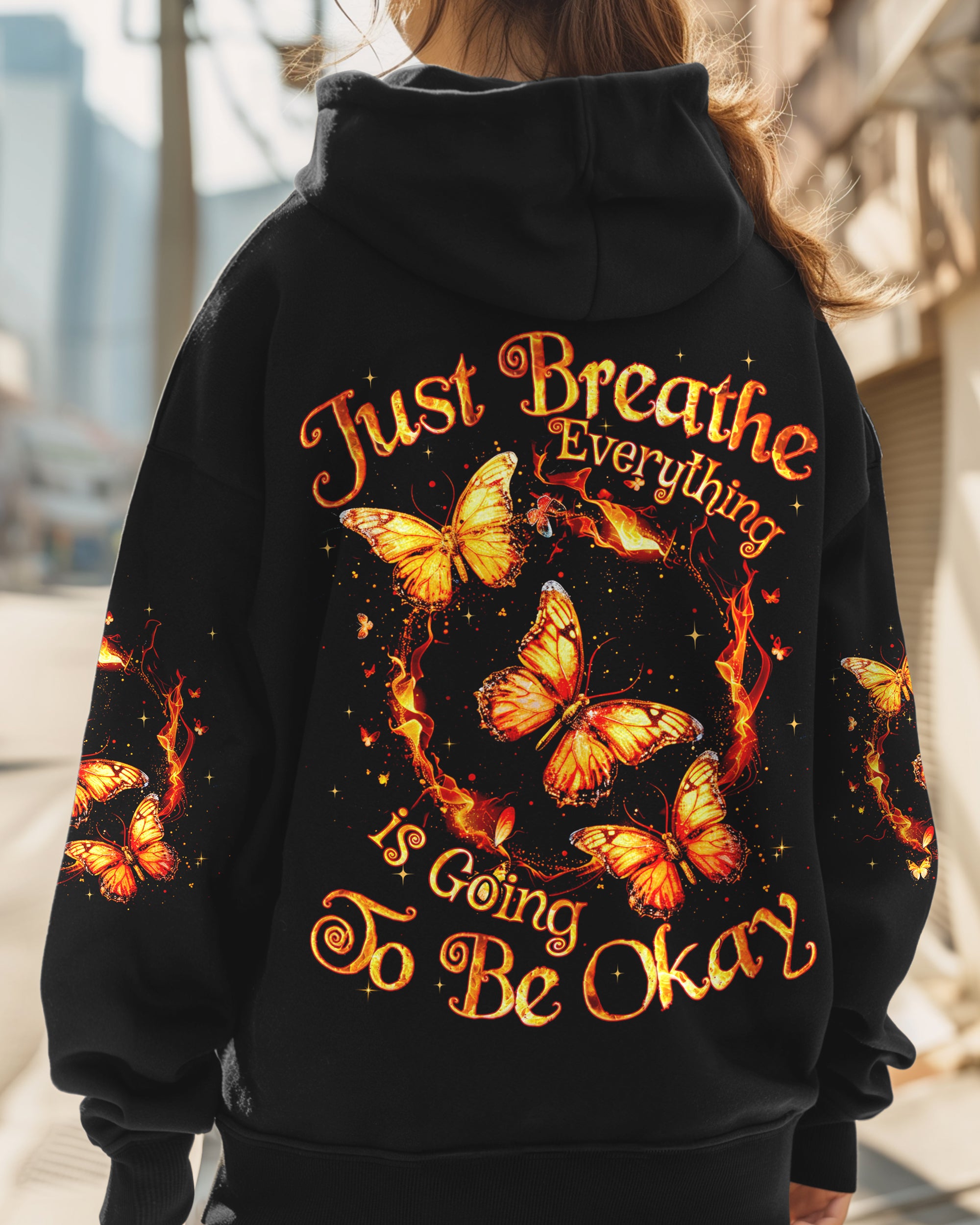 JUST BREATHE BUTTERFLY ALL OVER PRINT - TYQY0711243