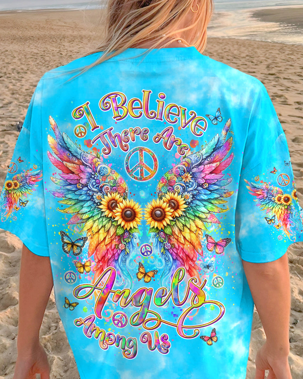 I BELIEVE THERE ARE ANGELS AMONG US WINGS ALL OVER PRINT - YHDU1505242