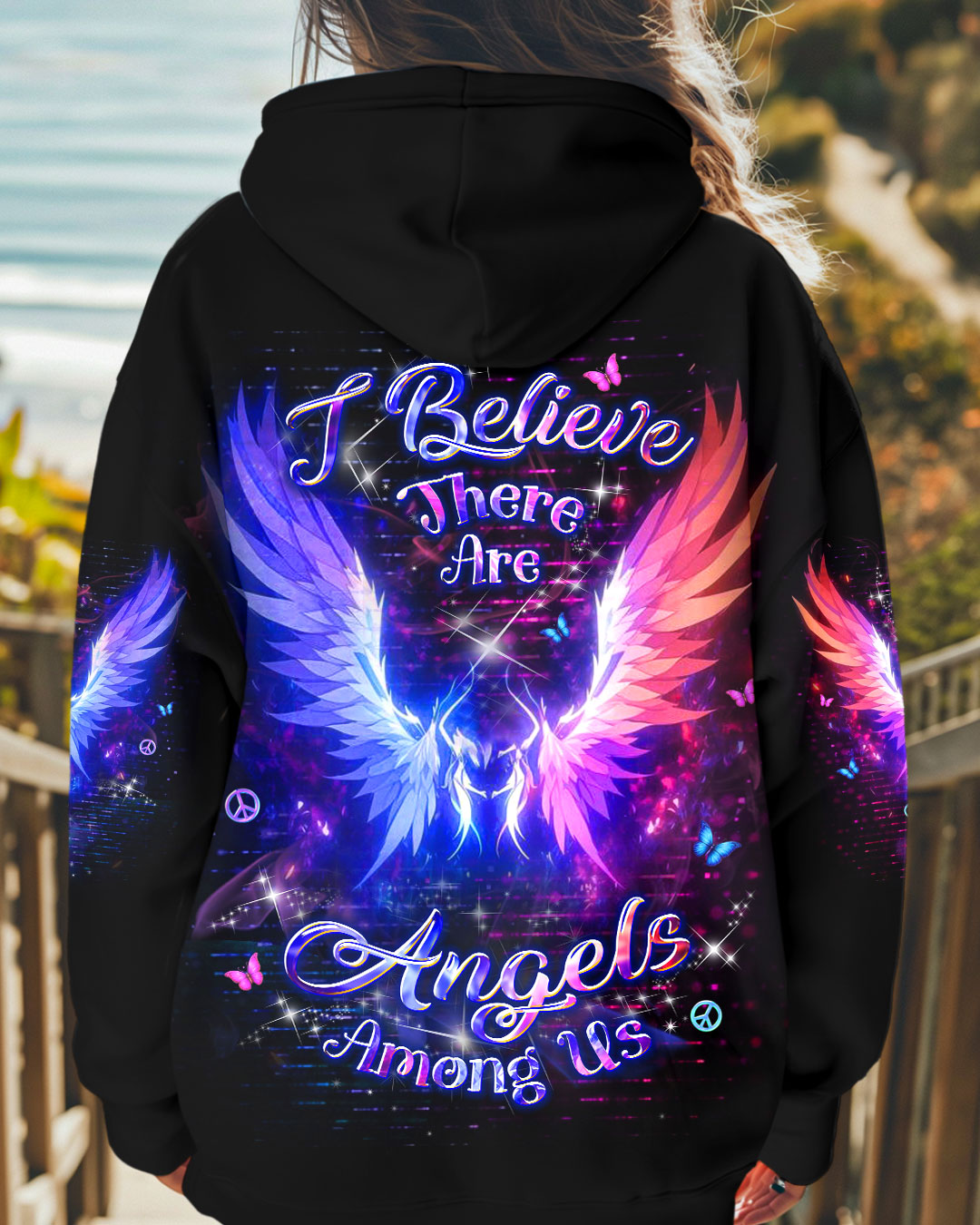 I BELIEVE THERE ARE ANGELS AMONG US WINGS ALL OVER PRINT - YHDU1809241