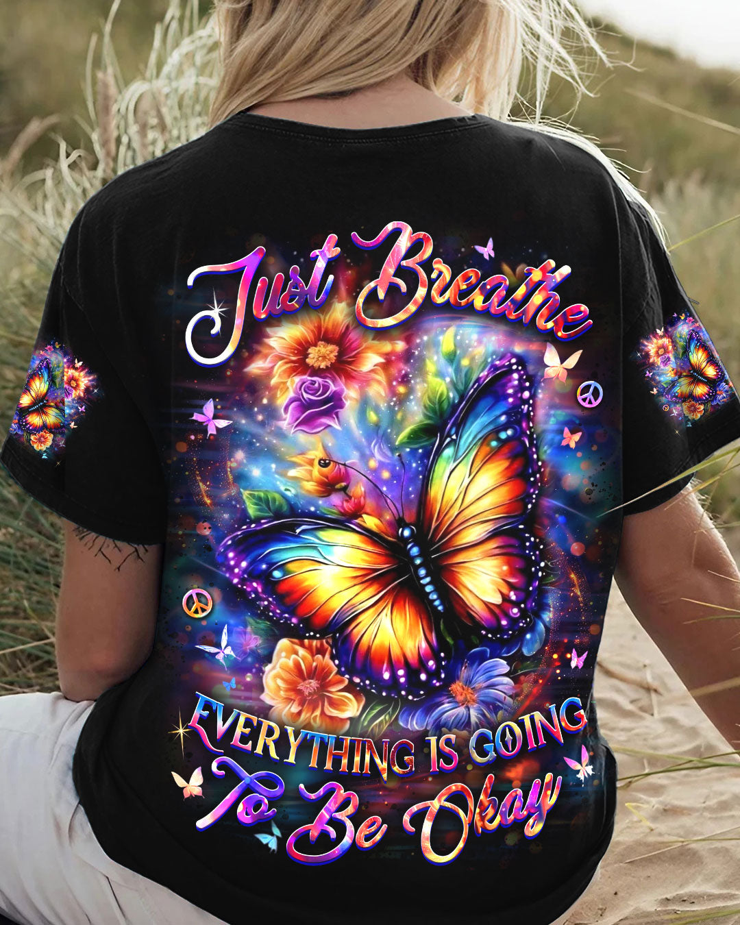 JUST BREATHE BUTTERFLY ALL OVER PRINT - YHDU0603253
