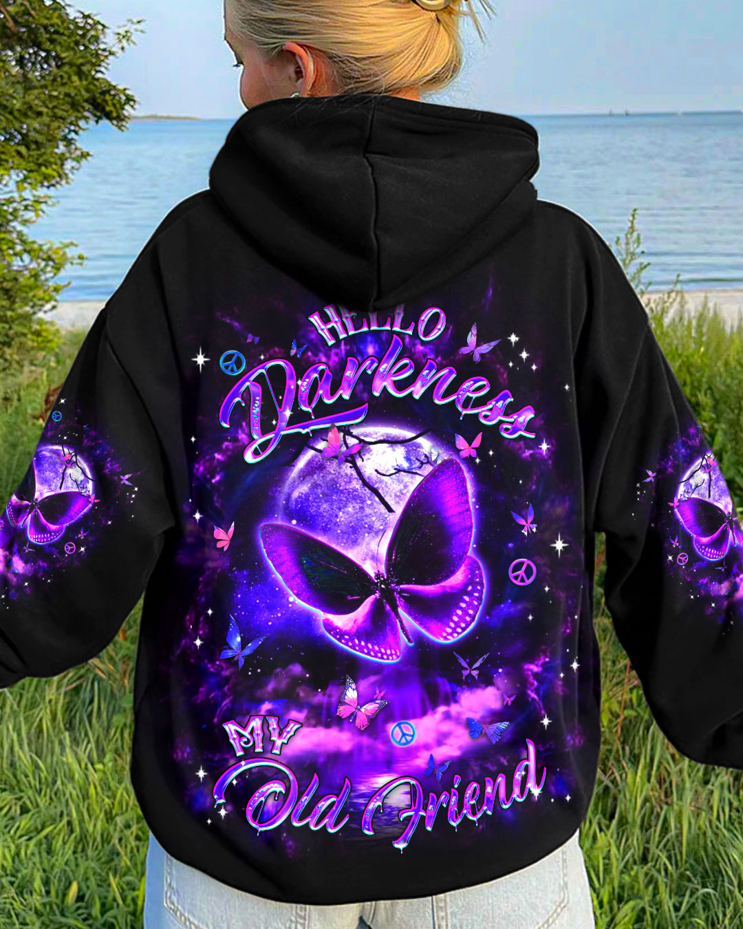 HELLO DARKNESS MY OLD FRIEND BUTTERFLY ALL OVER PRINT - YHDU1411241