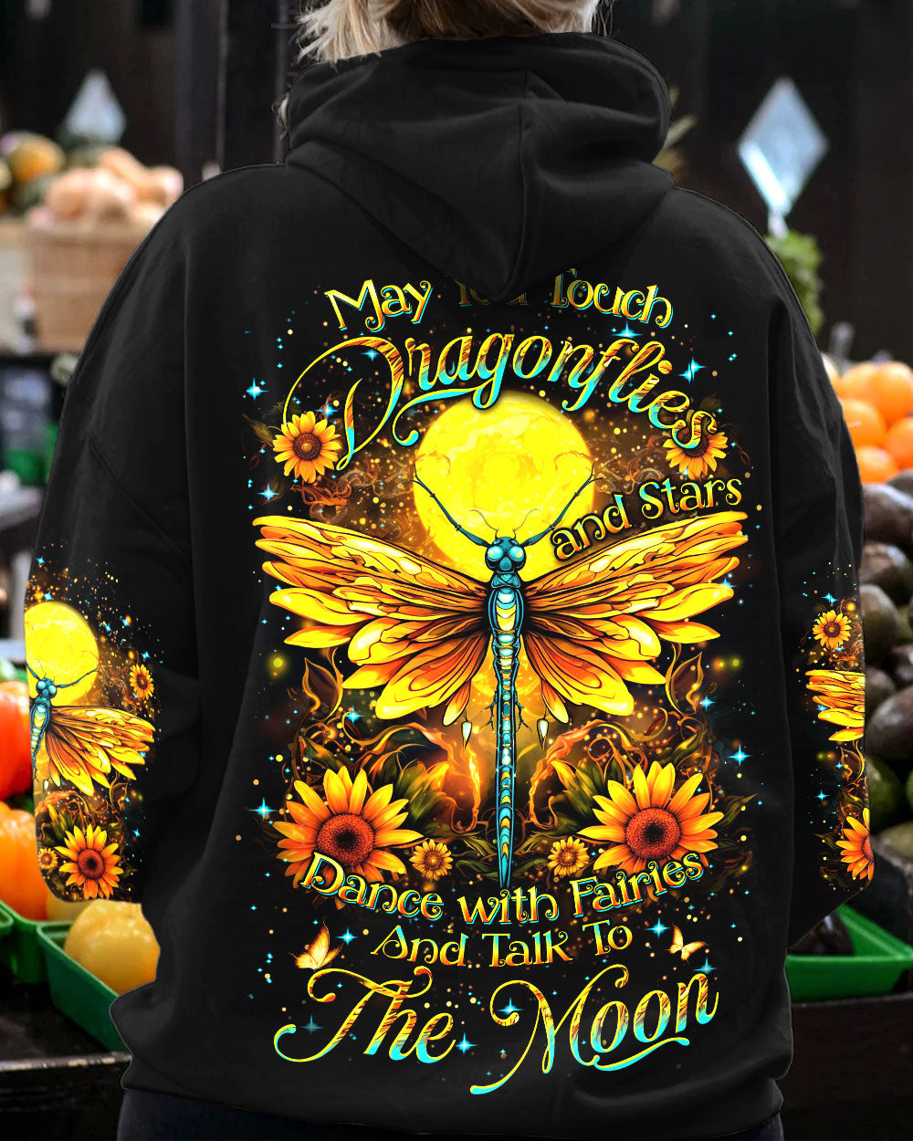 MAY YOU TOUCH DRAGONFLIES AND STARS ALL OVER PRINT - YHDU0910231