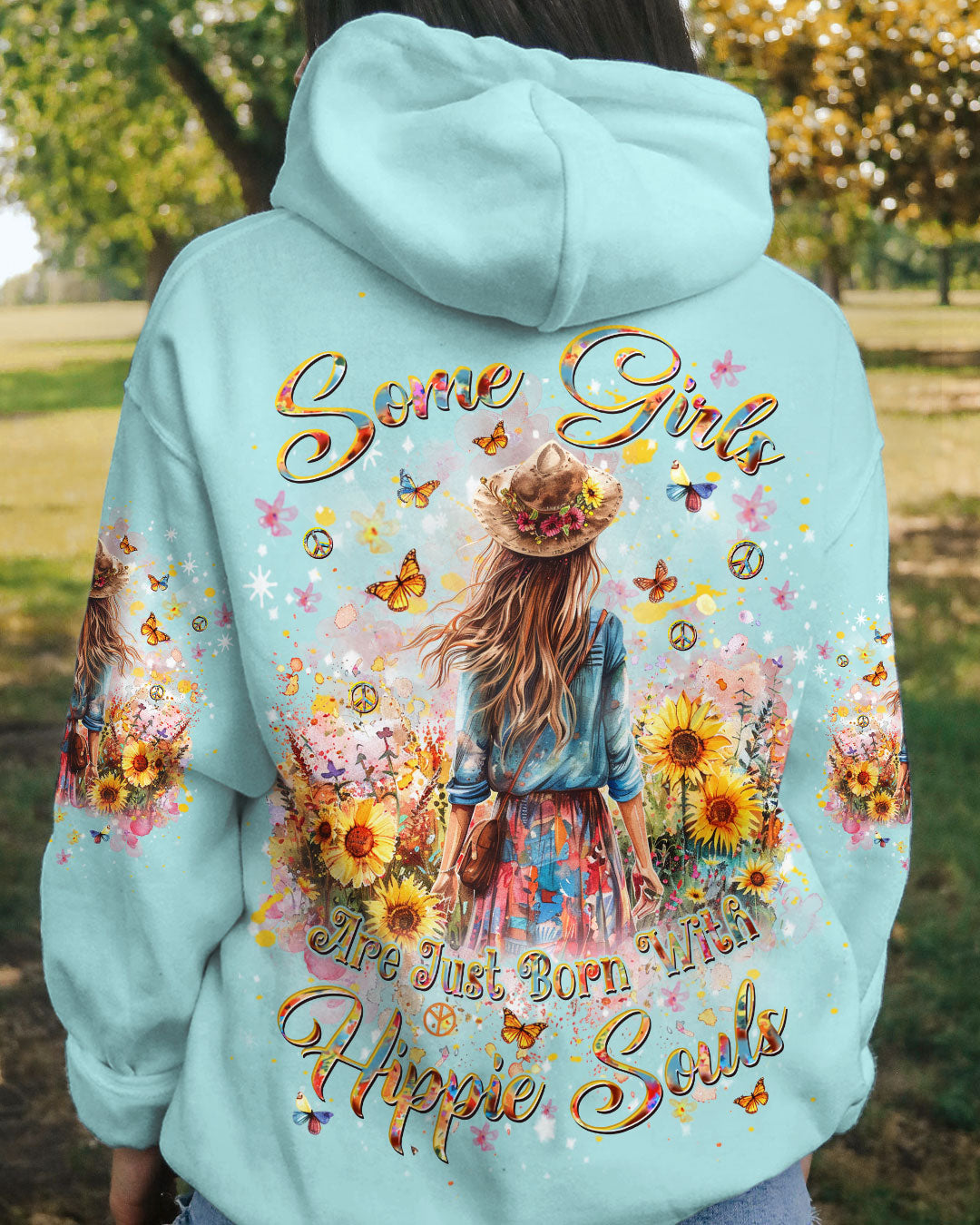 SOME GIRLS ARE JUST BORN WITH HIPPIE SOULS ALL OVER PRINT - YHDU1810245