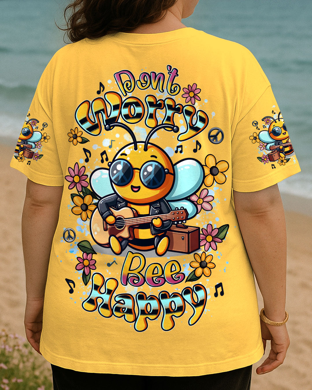 DON'T WORRY BEE HAPPY ALL OVER PRINT - YHDU1007253