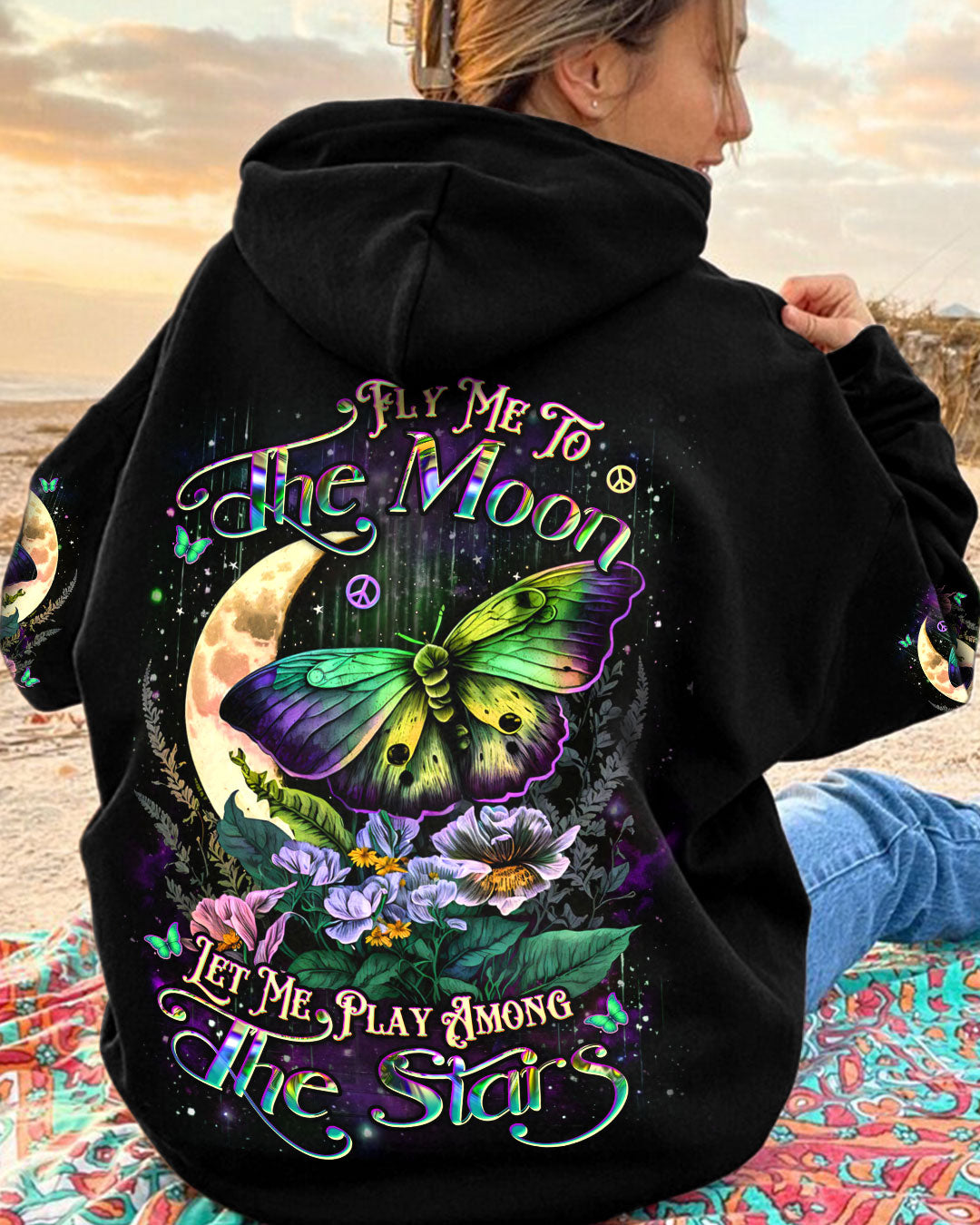 FLY ME TO THE MOON BUTTERFLY ALL OVER PRINT - YHDU1309241