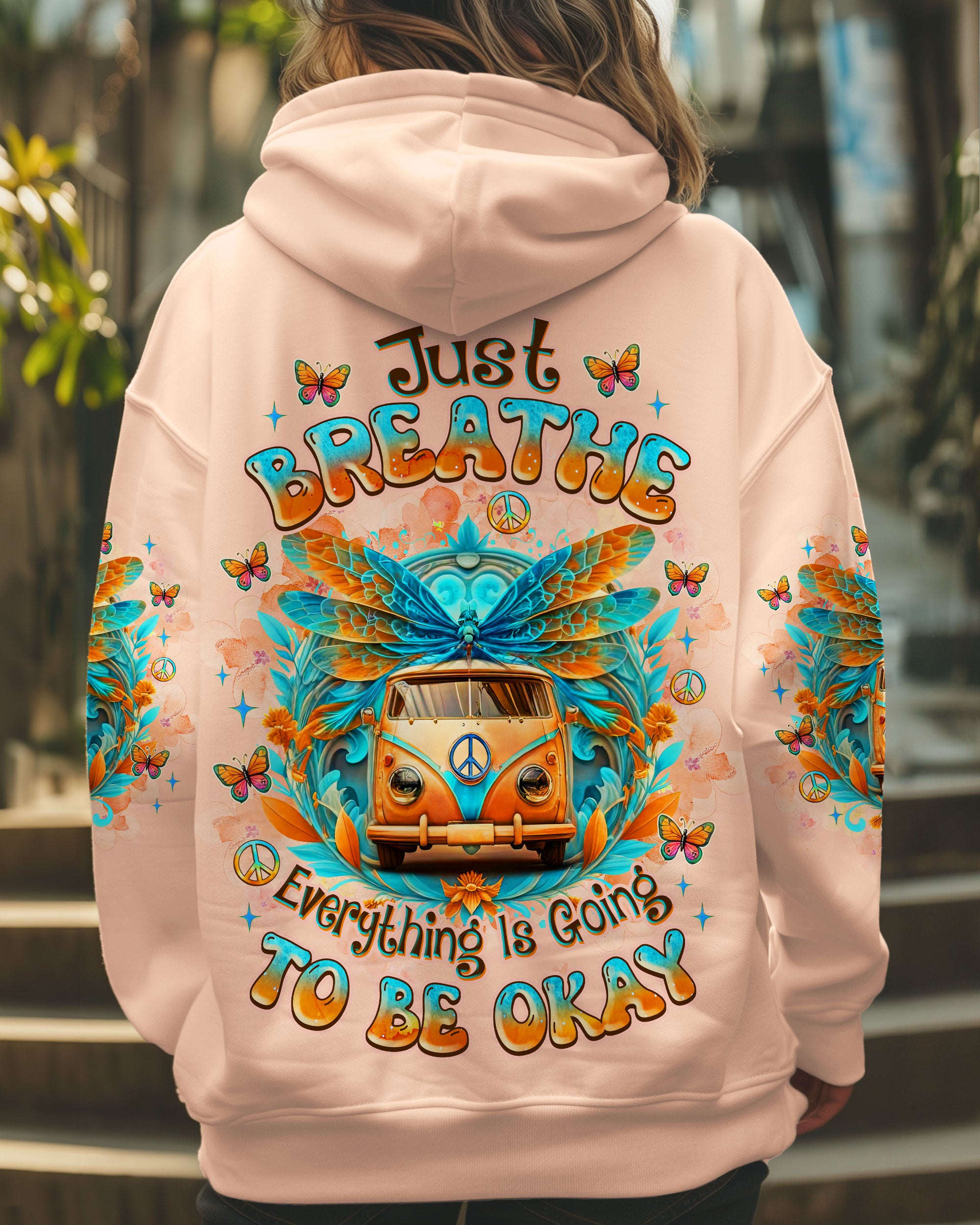 JUST BREATHE DRAGONFLY BUS ALL OVER PRINT  - TLNZ0402251