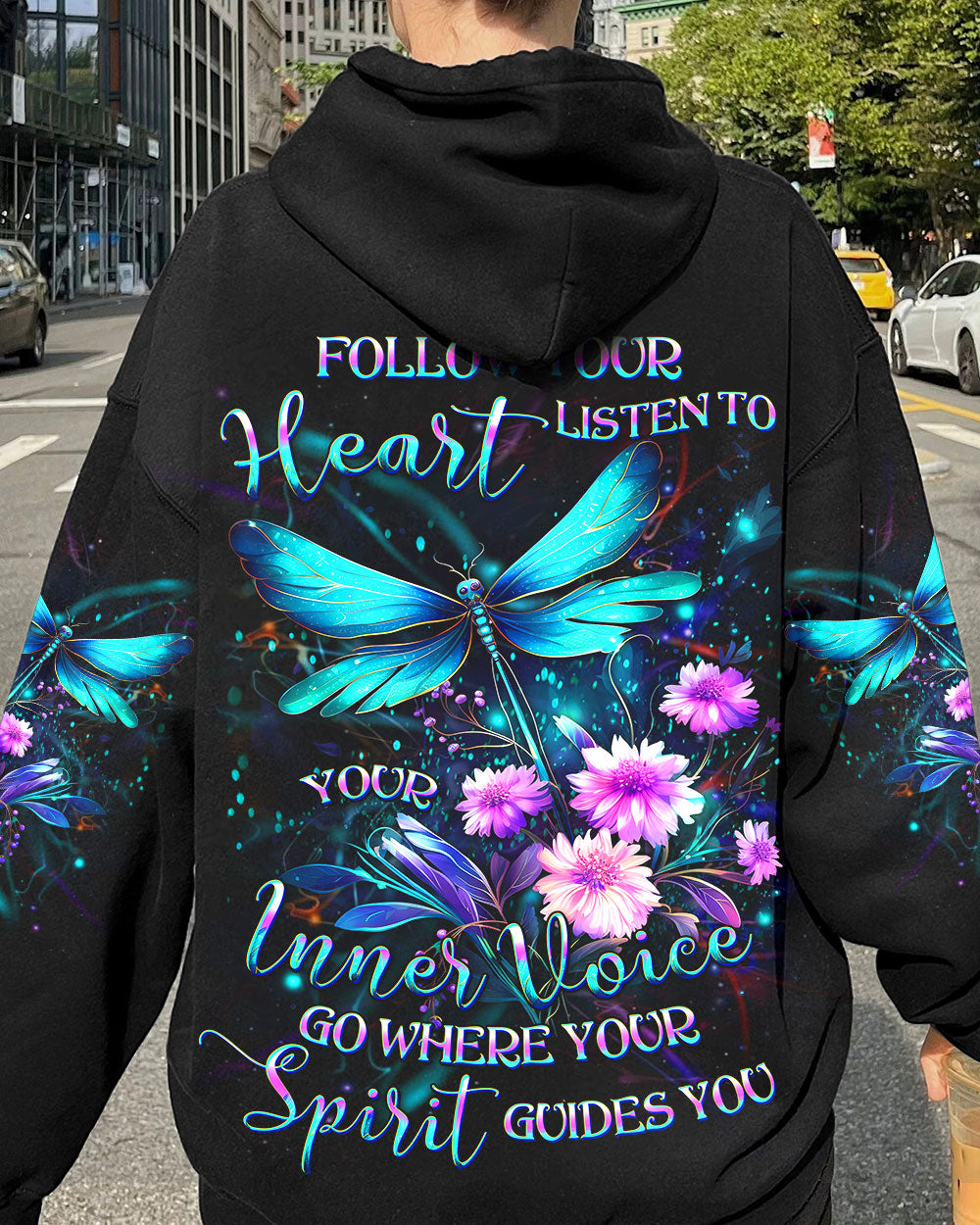 GO WHERE YOUR SPIRIT GUIDES YOU DRAGONFLY ALL OVER PRINT - YHDU0510232