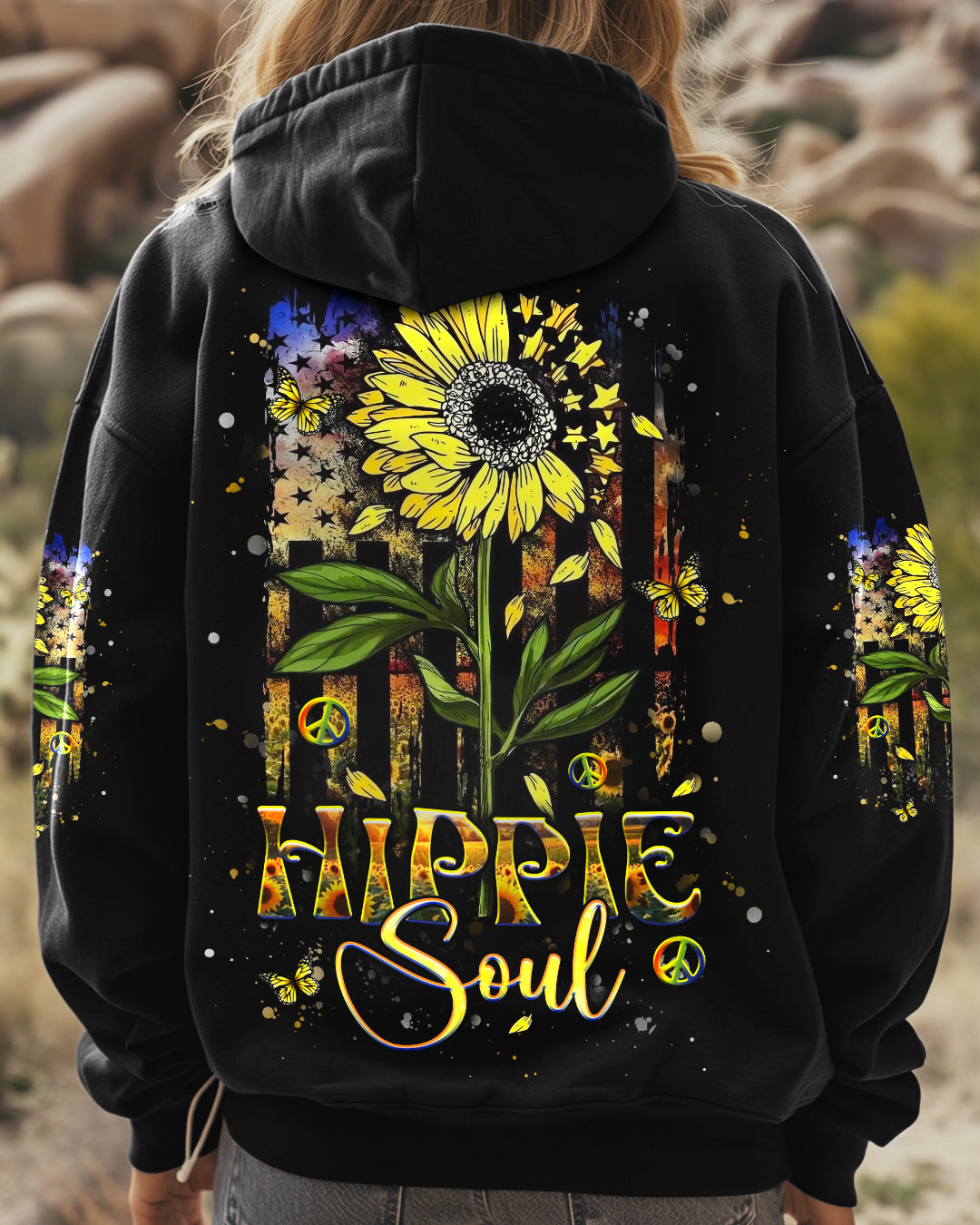 HIPPIE SOUL SUNFLOWER ALL OVER PRINT - YHHG1411244
