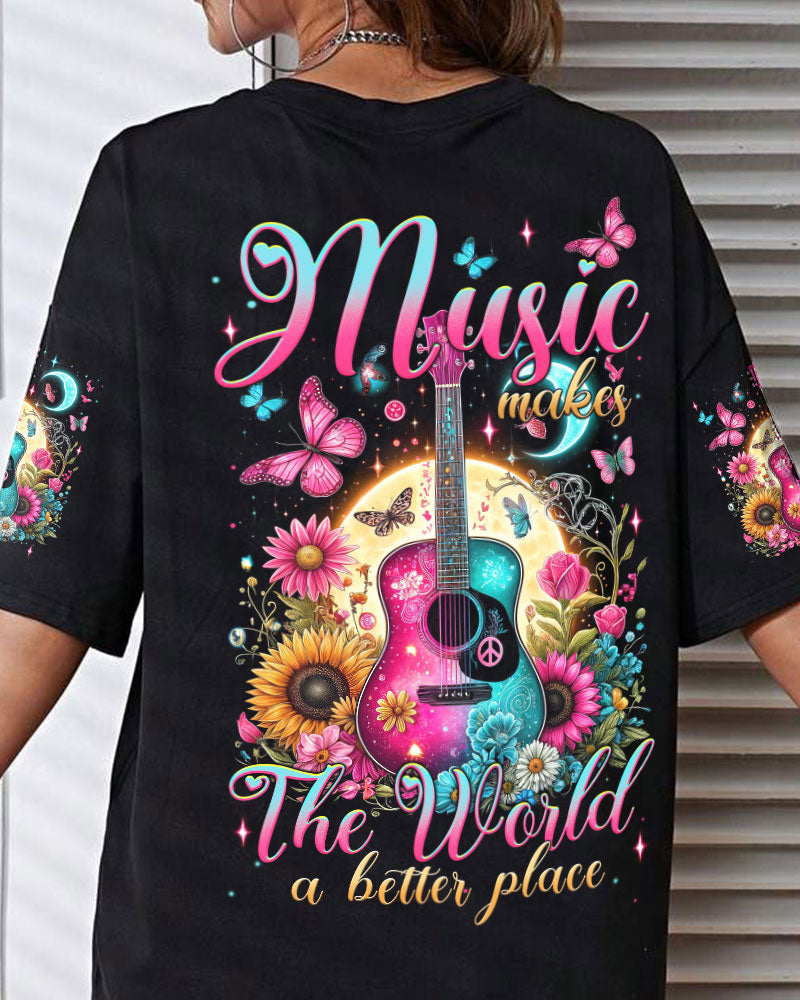 MUSIC MAKES THE WORLD A BETTER PLACE GUITAR ALL OVER PRINT - TYTM2705241