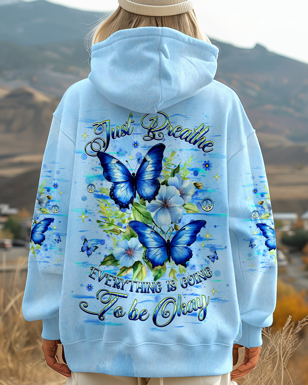 JUST BREATHE BUTTERFLY ALL OVER PRINT - YHHG2301252