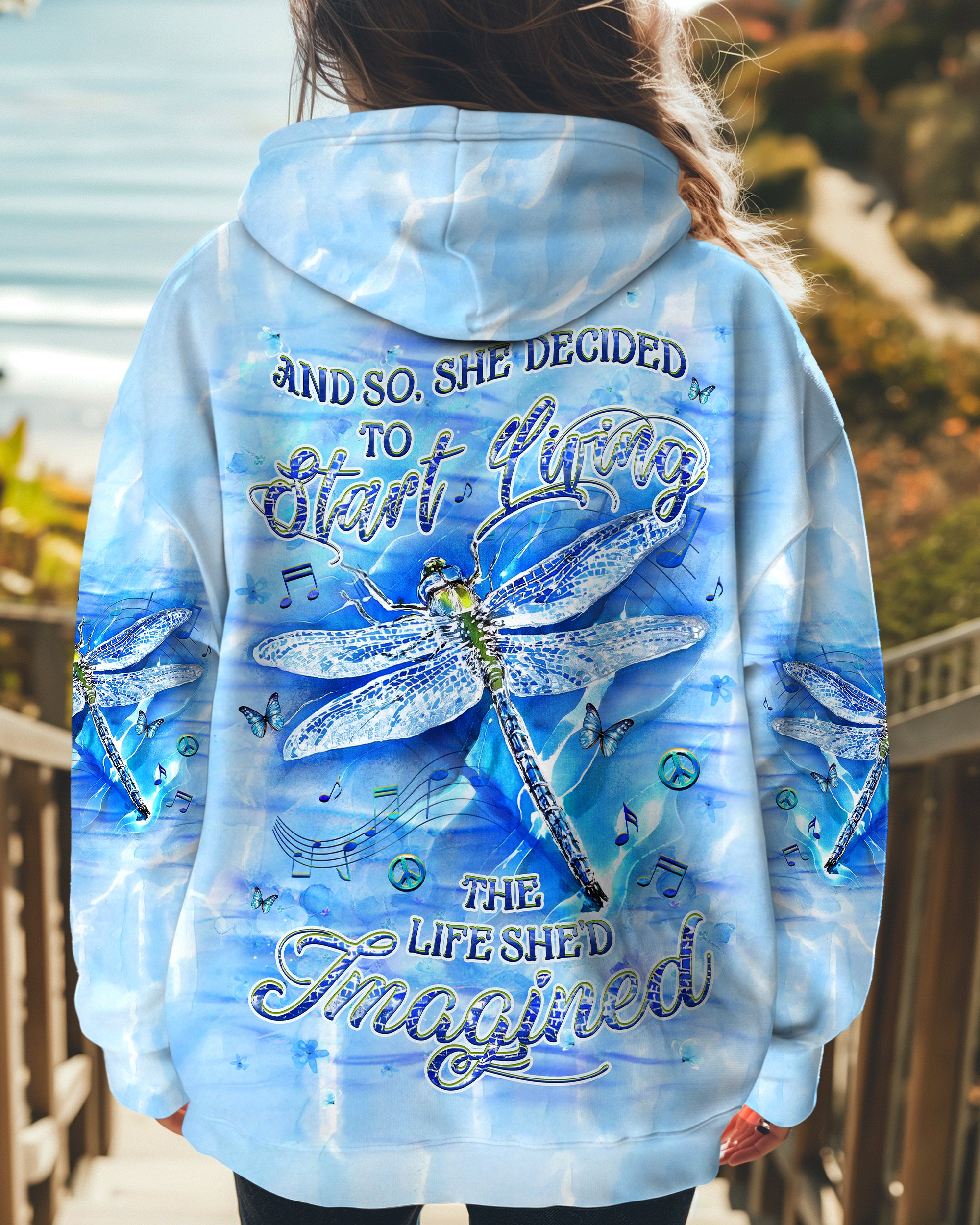SHE DECIDED TO START LIVING THE LIFE ALL OVER PRINT - YHHG2409242