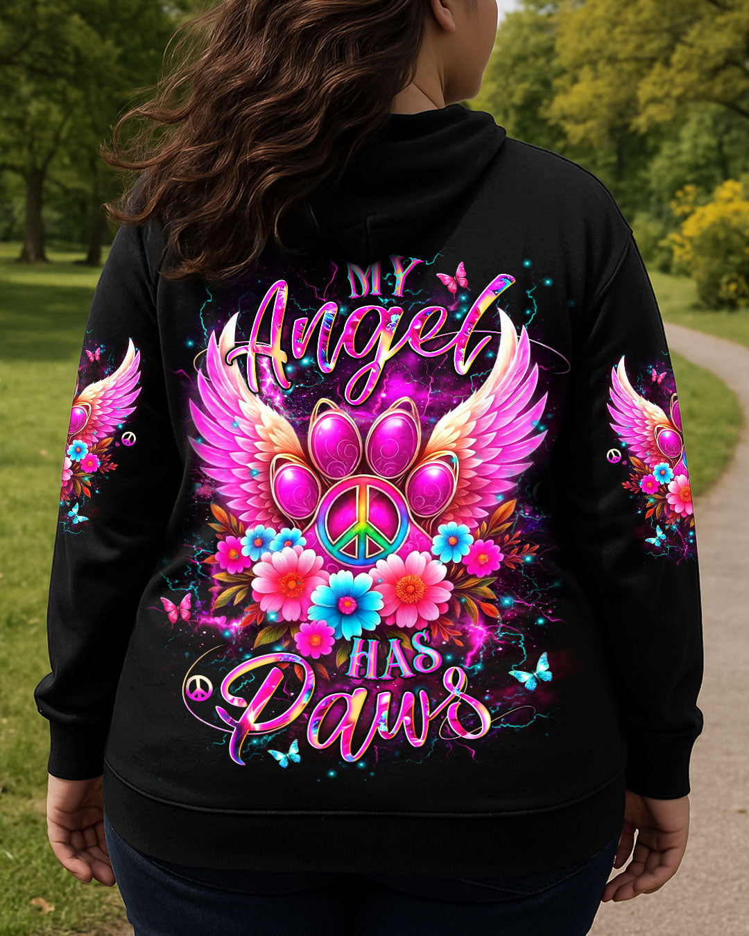 MY ANGEL HAS PAWS ALL OVER PRINT - YHDU1106252