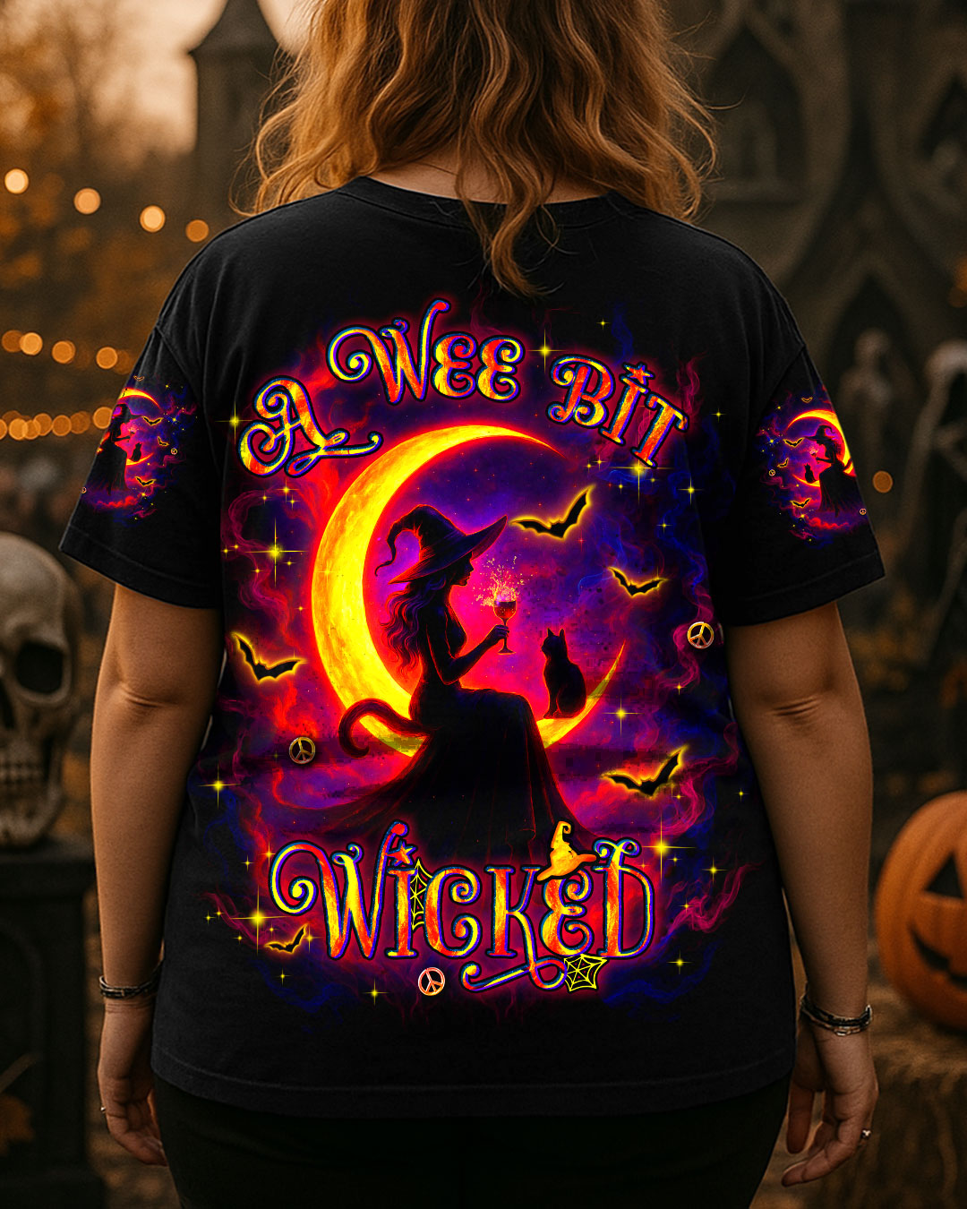 A WEE BIT WICKED HALLOWEEN ALL OVER PRINT - YHDU3006254