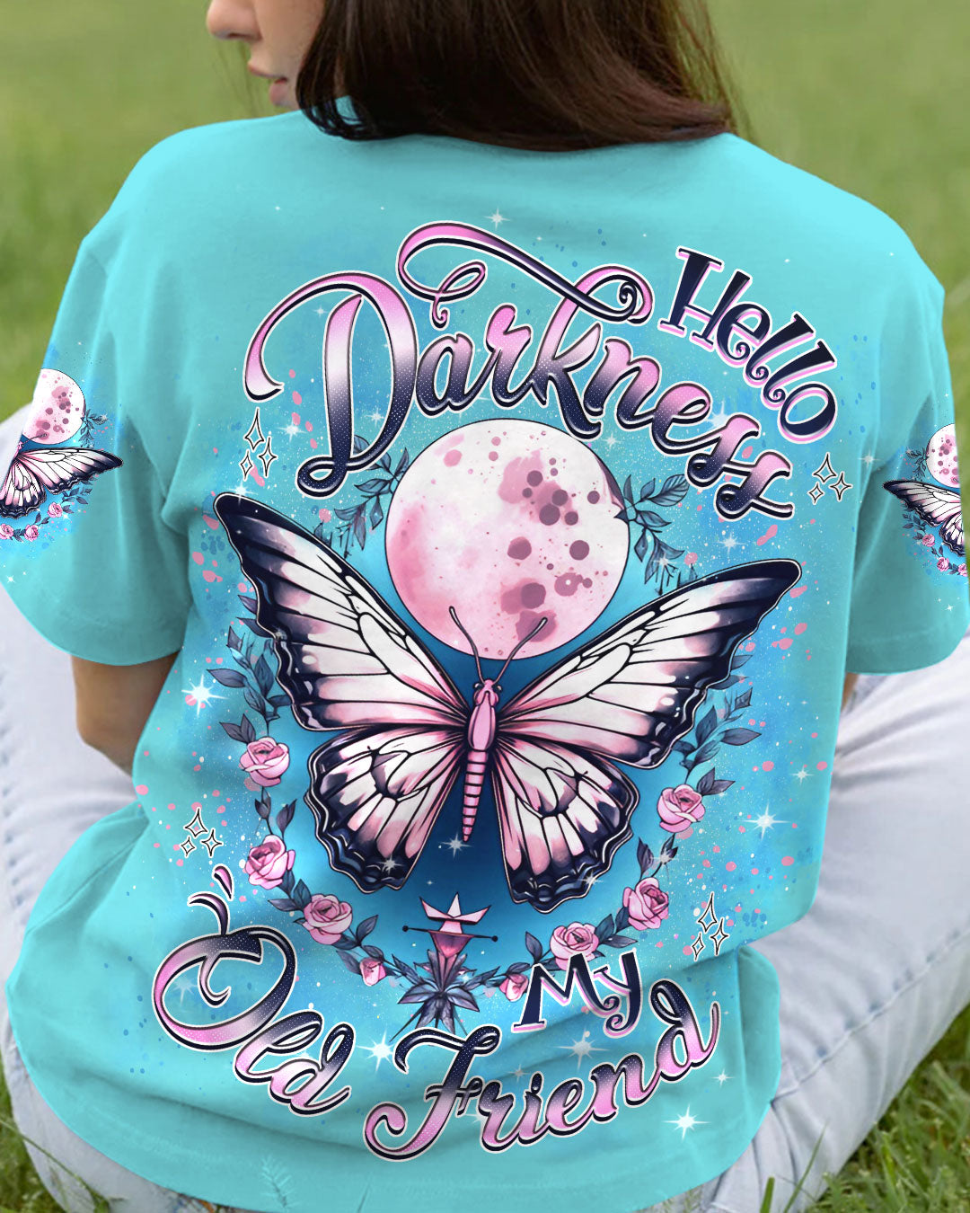 HELLO DARKNESS MY OLD FRIEND BUTTERFLY ALL OVER PRINT - YHDU2307241