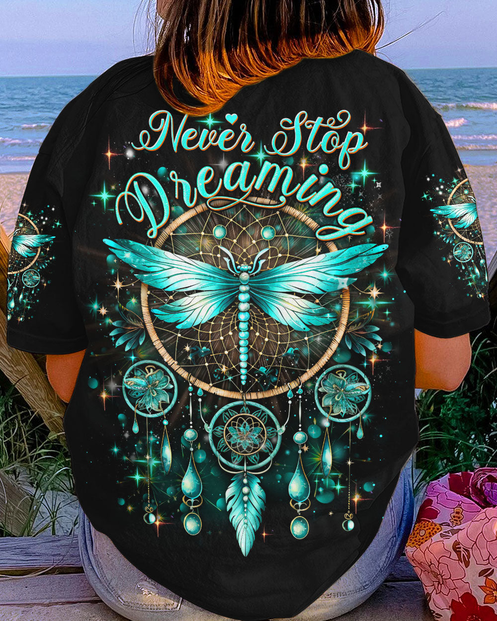 NEVER STOP DREAMING DRAGONFLY ALL OVER PRINT - YHDU1807232