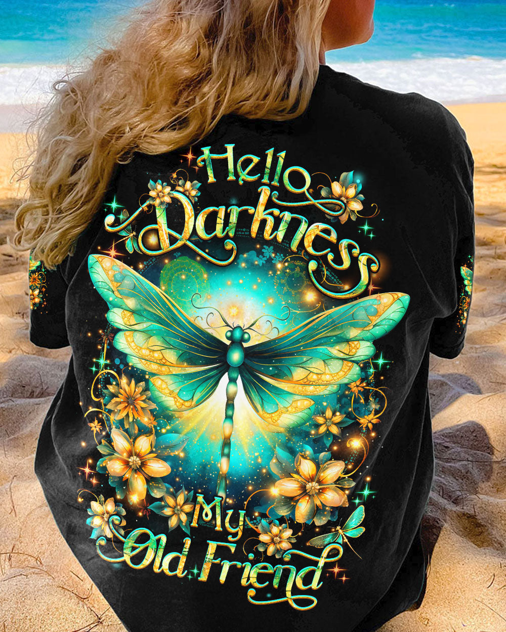HELLO DARKNESS MY OLD FRIEND DRAGONFLY ALL OVER PRINT - YHDU1807231