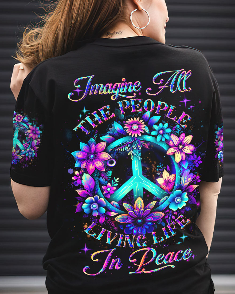IMAGINE ALL THE PEOPLE LIVING LIFE IN PEACE ALL OVER PRINT - YHDU1407233