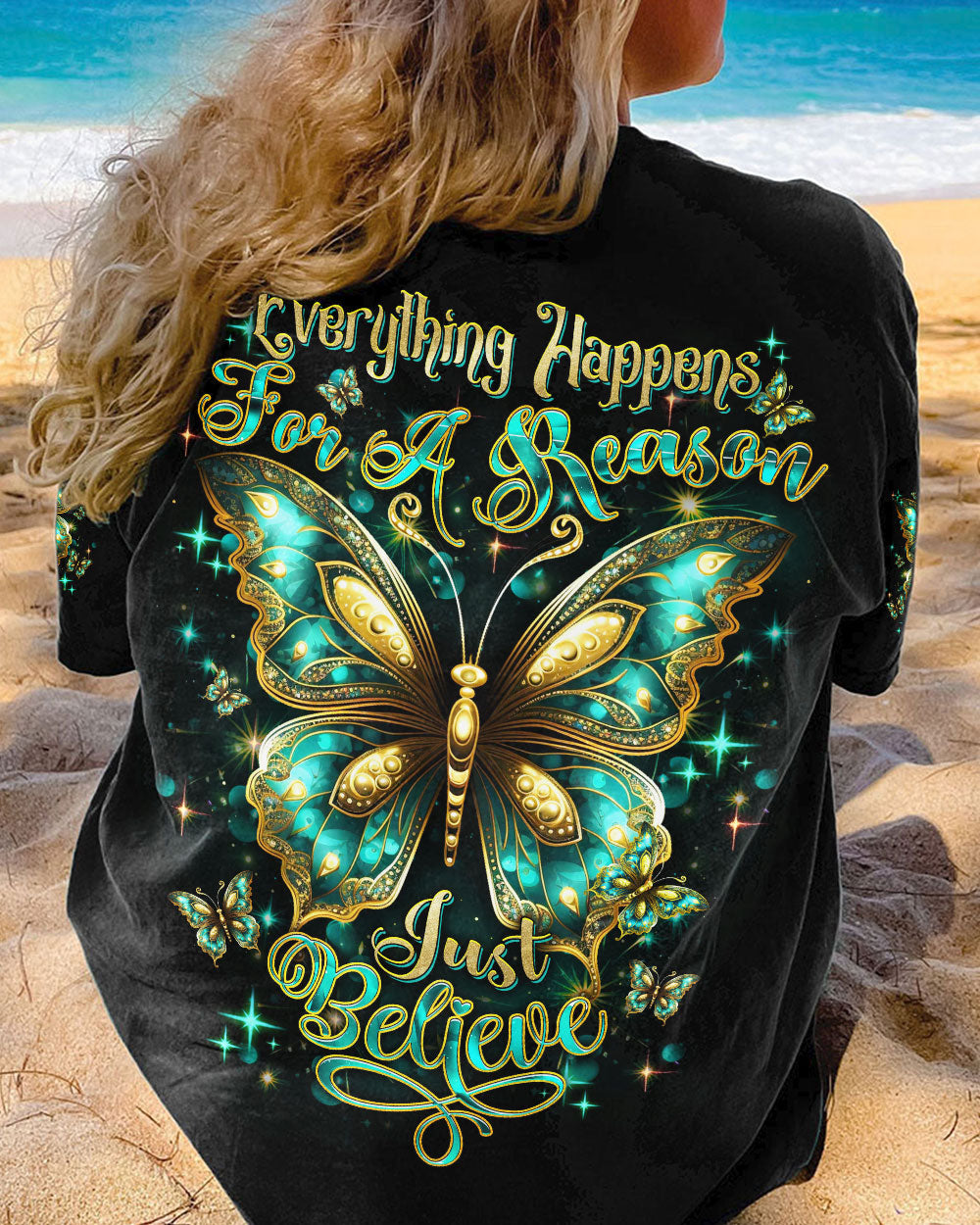 JUST BELIEVE BUTTERFLY ALL OVER PRINT - YHDU1407231