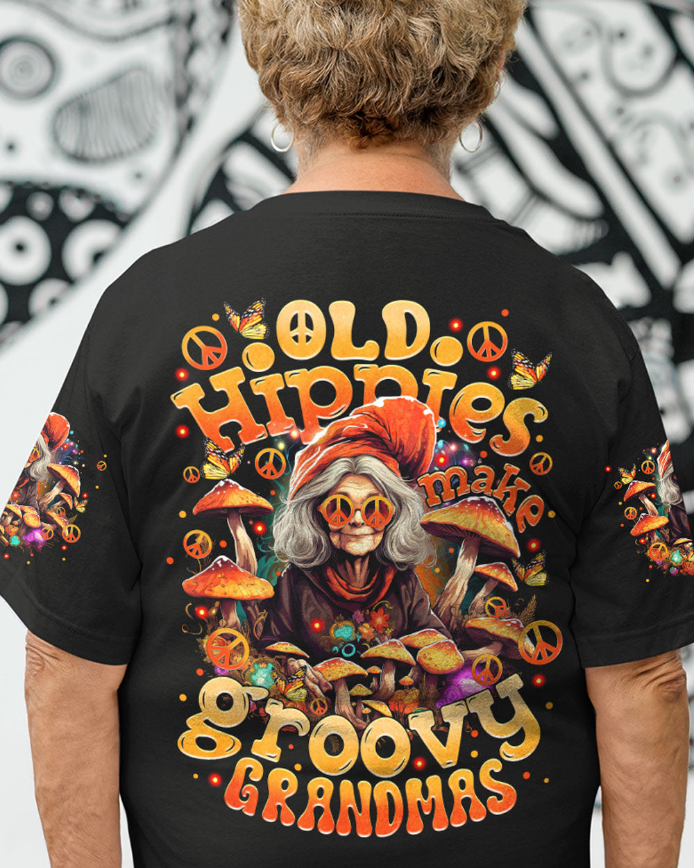 OLD HIPPIES MAKE GROOVY GRANDMAS ALL OVER PRINT - TYTM1210231