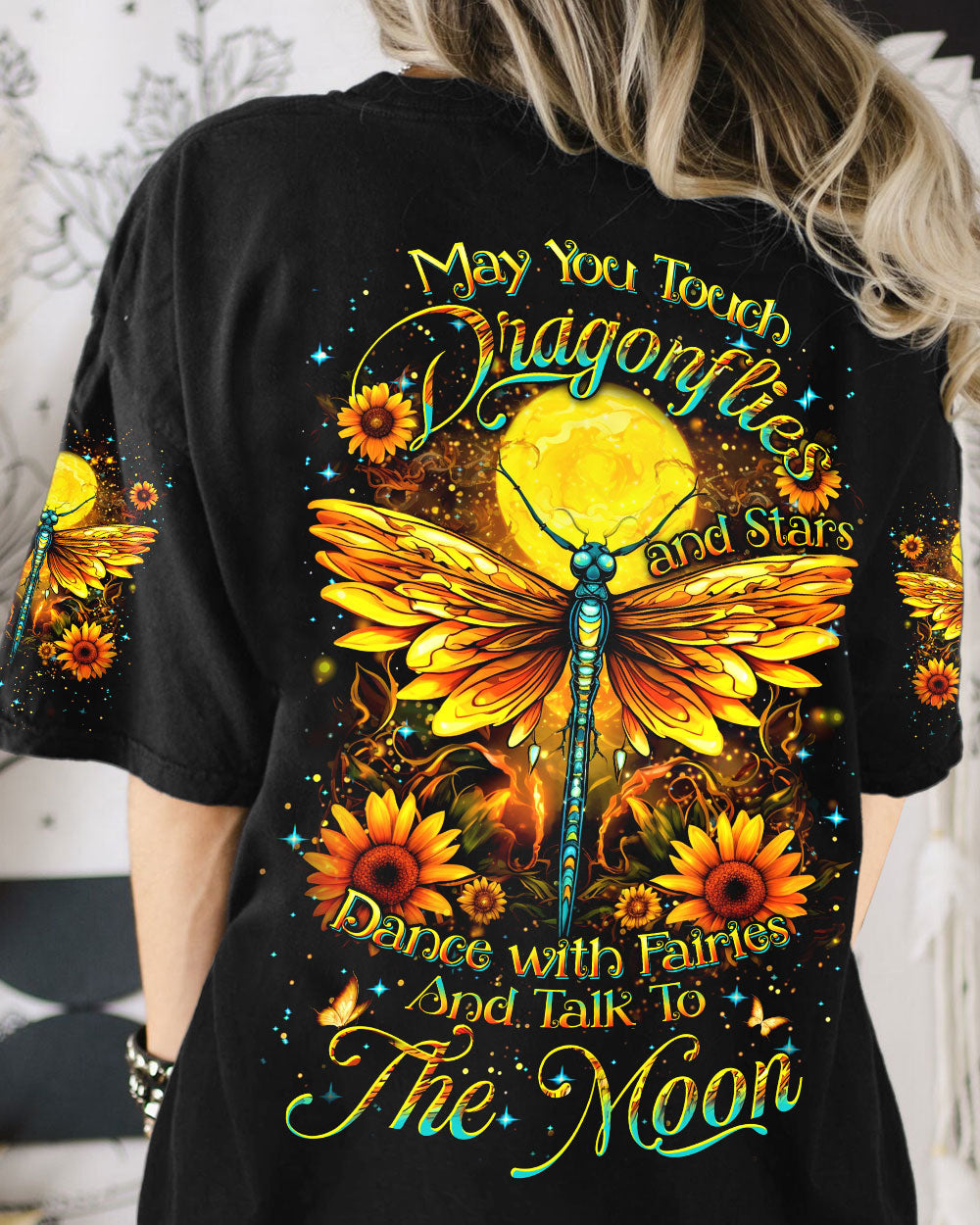MAY YOU TOUCH DRAGONFLIES AND STARS ALL OVER PRINT - YHDU0910231