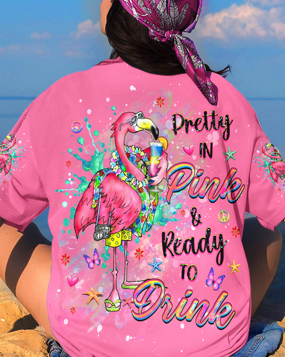 PRETTY IN PINK FLAMINGO ALL OVER PRINT - YHHG1406244