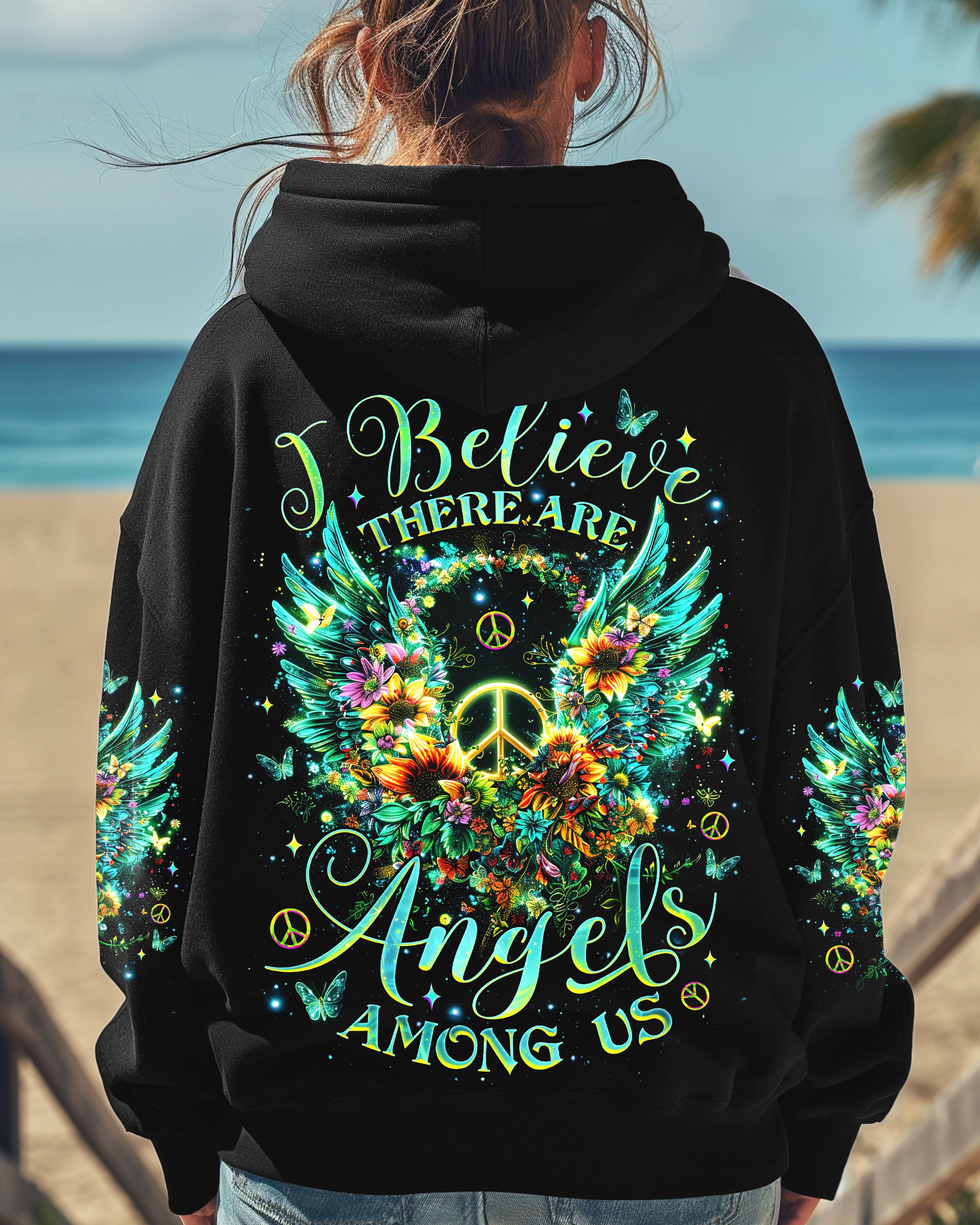 I BELIEVE THERE ARE ANGELS AMONG US WINGS ALL OVER PRINT - TLNZ1412242