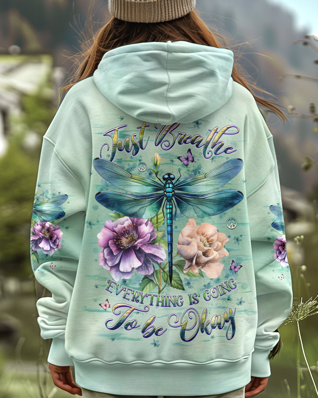 JUST BREATHE DRAGONFLY ALL OVER PRINT - YHHG2401251