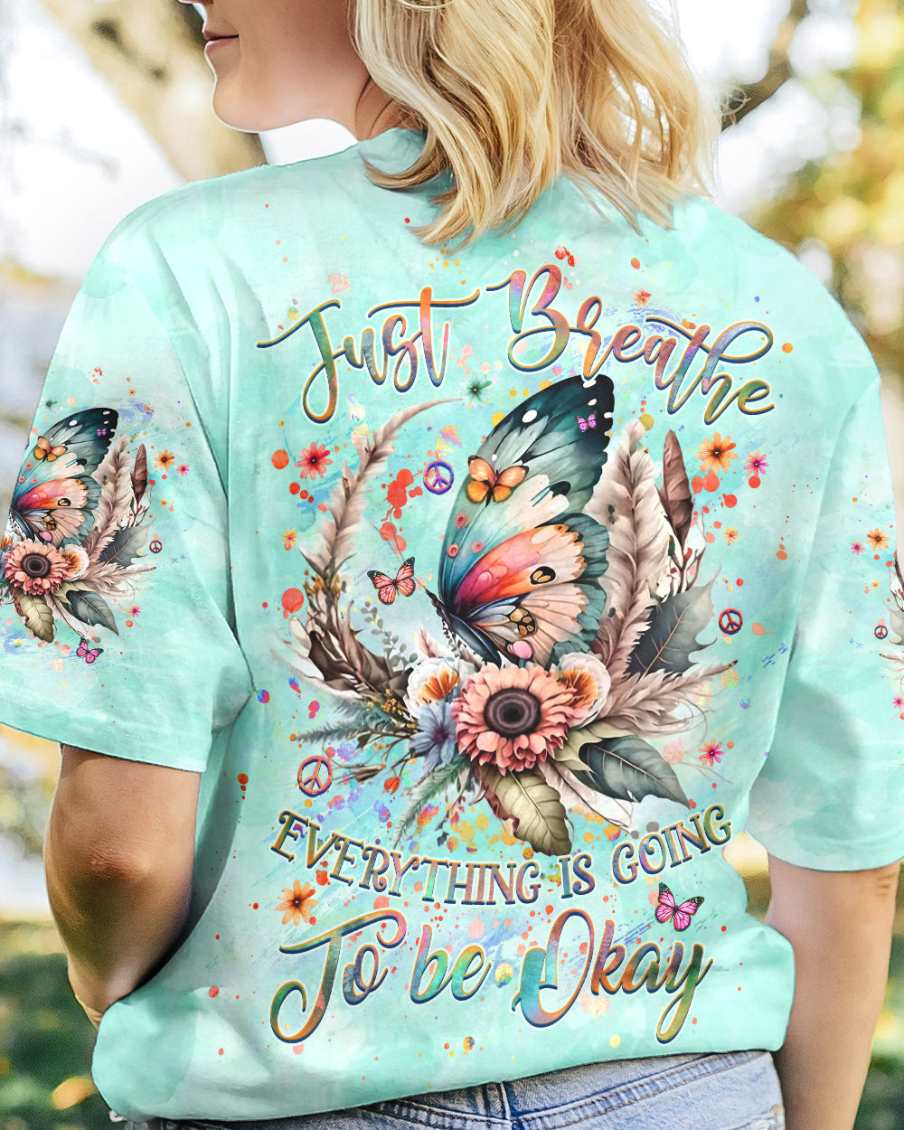 JUST BREATHE BUTTERFLY ALL OVER PRINT - YHHG1007241