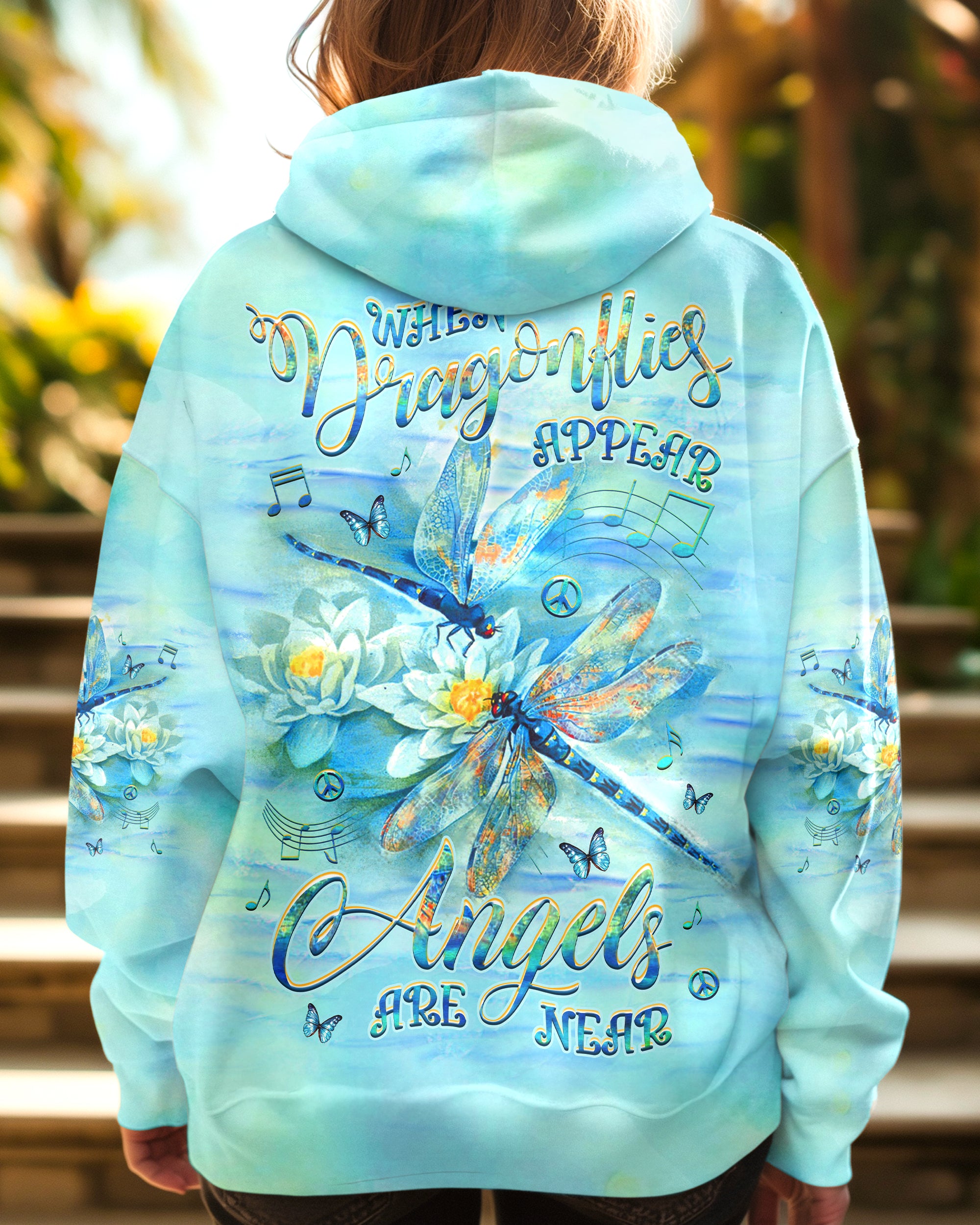 WHEN DRAGONFLIES APPEAR ANGELS ARE NEAR ALL OVER PRINT - YHHG2309241