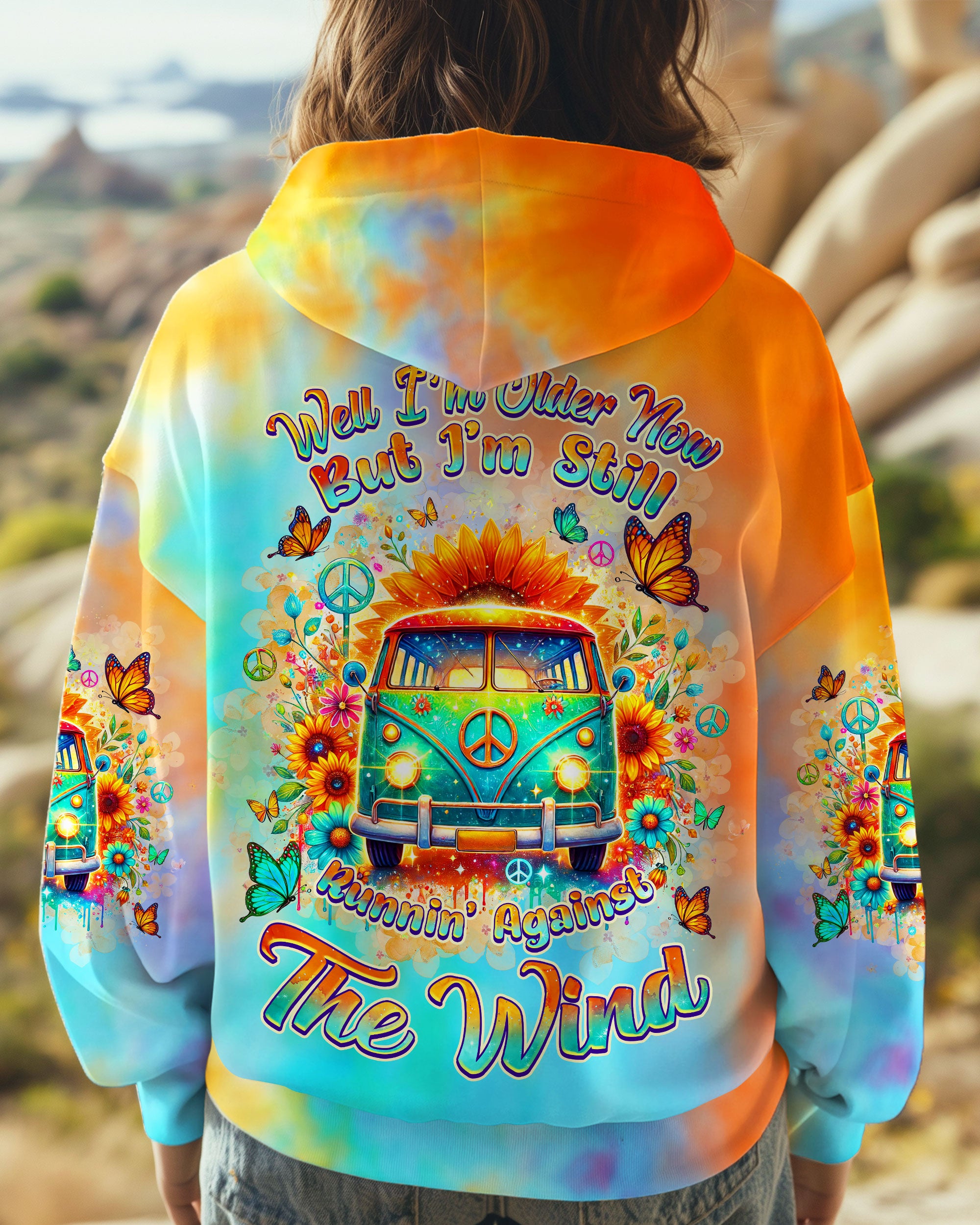 RUNNING AGAINST THE WIND TIE DYE BUS ALL OVER PRINT - TLNZ0612244