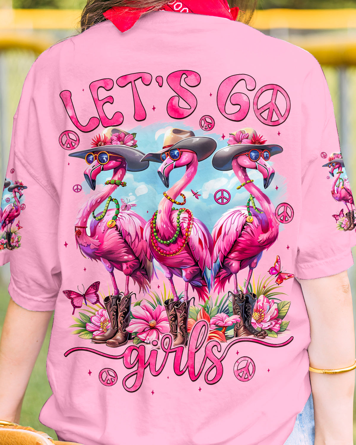 LET'S GO GIRLS FLAMINGO COWBOY ALL OVER PRINT - TYQY2304245