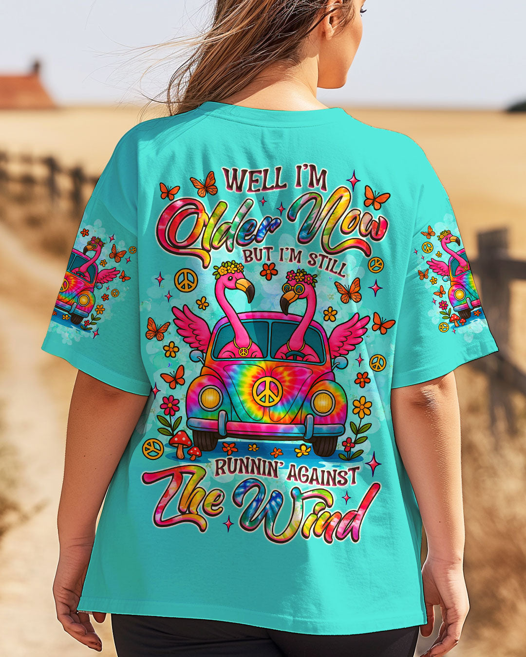 RUNNING AGAINST THE WIND FLAMINGO CAR  ALL OVER PRINT - TLNZ1605252