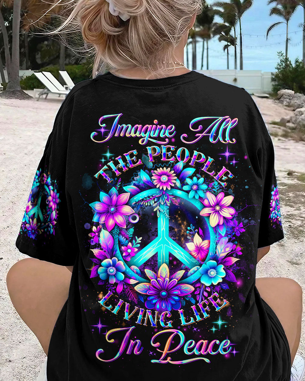 IMAGINE ALL THE PEOPLE LIVING LIFE IN PEACE ALL OVER PRINT - YHDU1407233