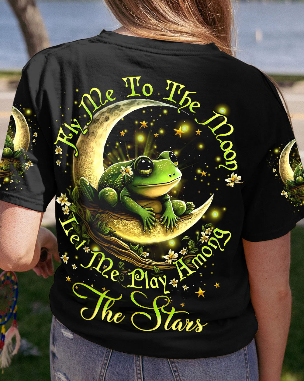 FLY ME TO THE MOON FROG ALL OVER PRINT - YHDU1406231