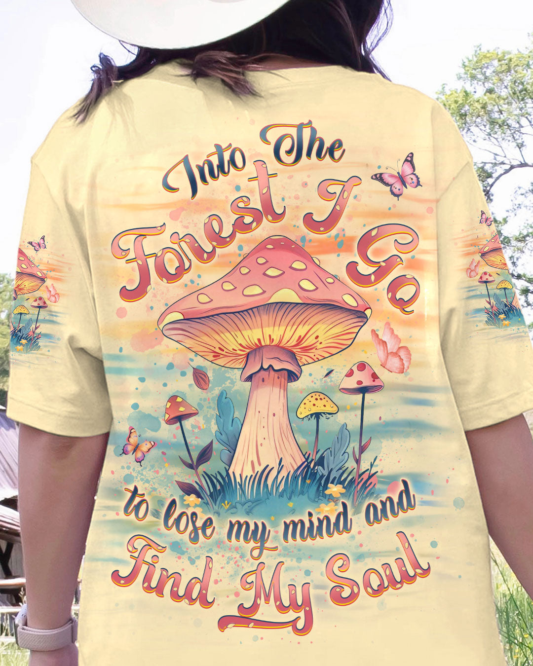 INTO THE FOREST MUSHROOMS ALL OVER PRINT - YHDU2907244