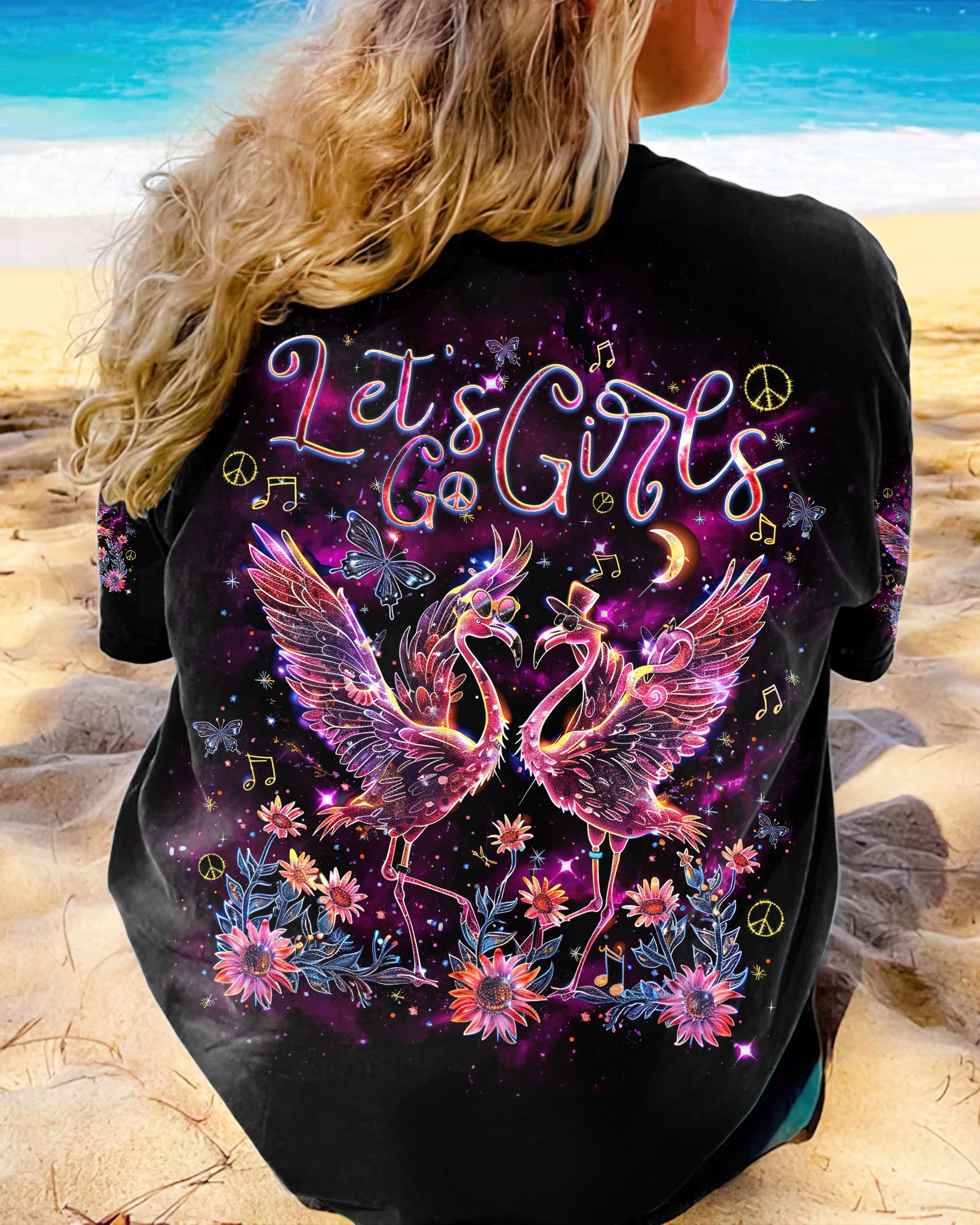 LET'S GO GIRLS FLAMINGO ALL OVER PRINT - TLNZ2204244