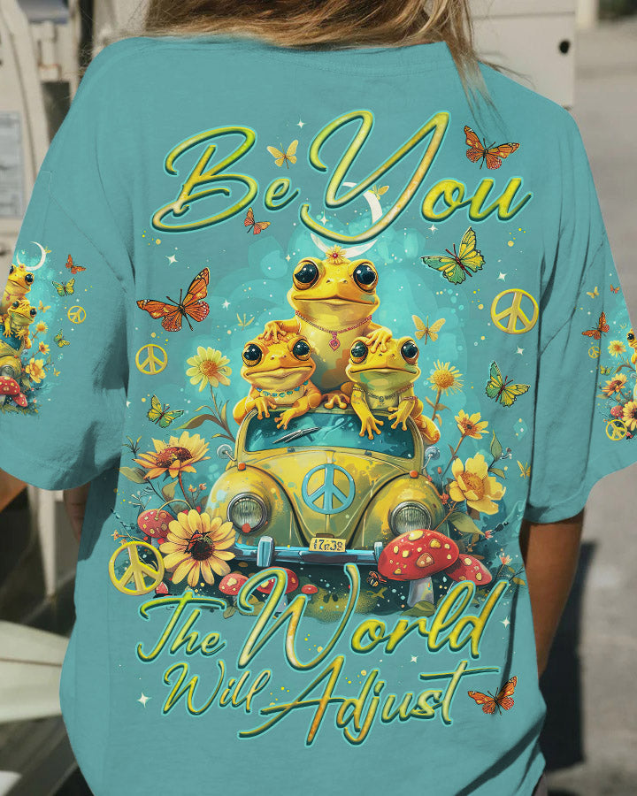 BE YOU THE WORLD WILL ADJUST FROG ALL OVER PRINT - TLNZ1503242