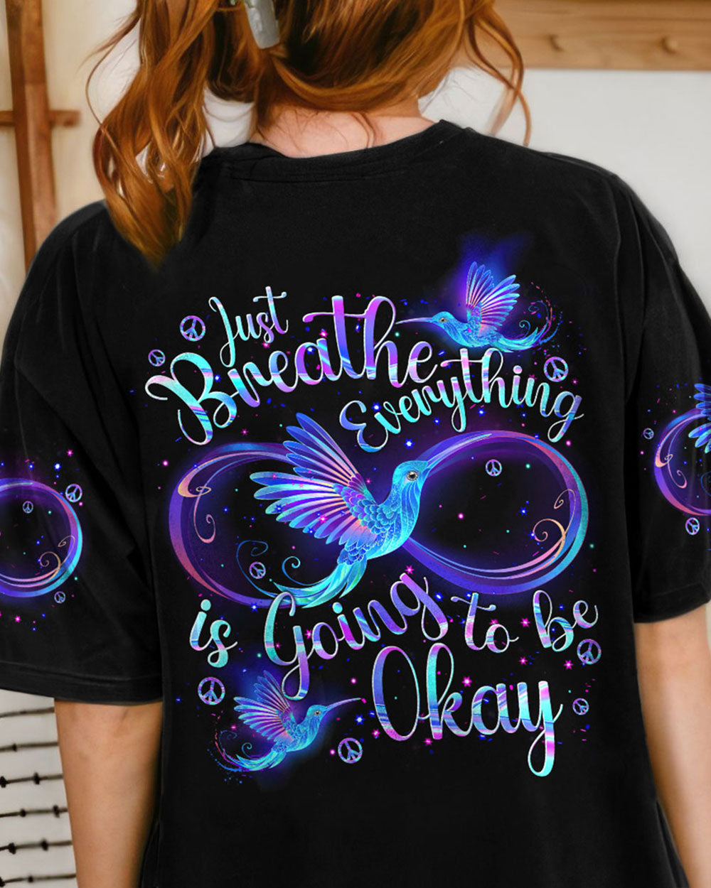 JUST BREATHE HUMMINGBIRD ALL OVER PRINT - TYTM2304243