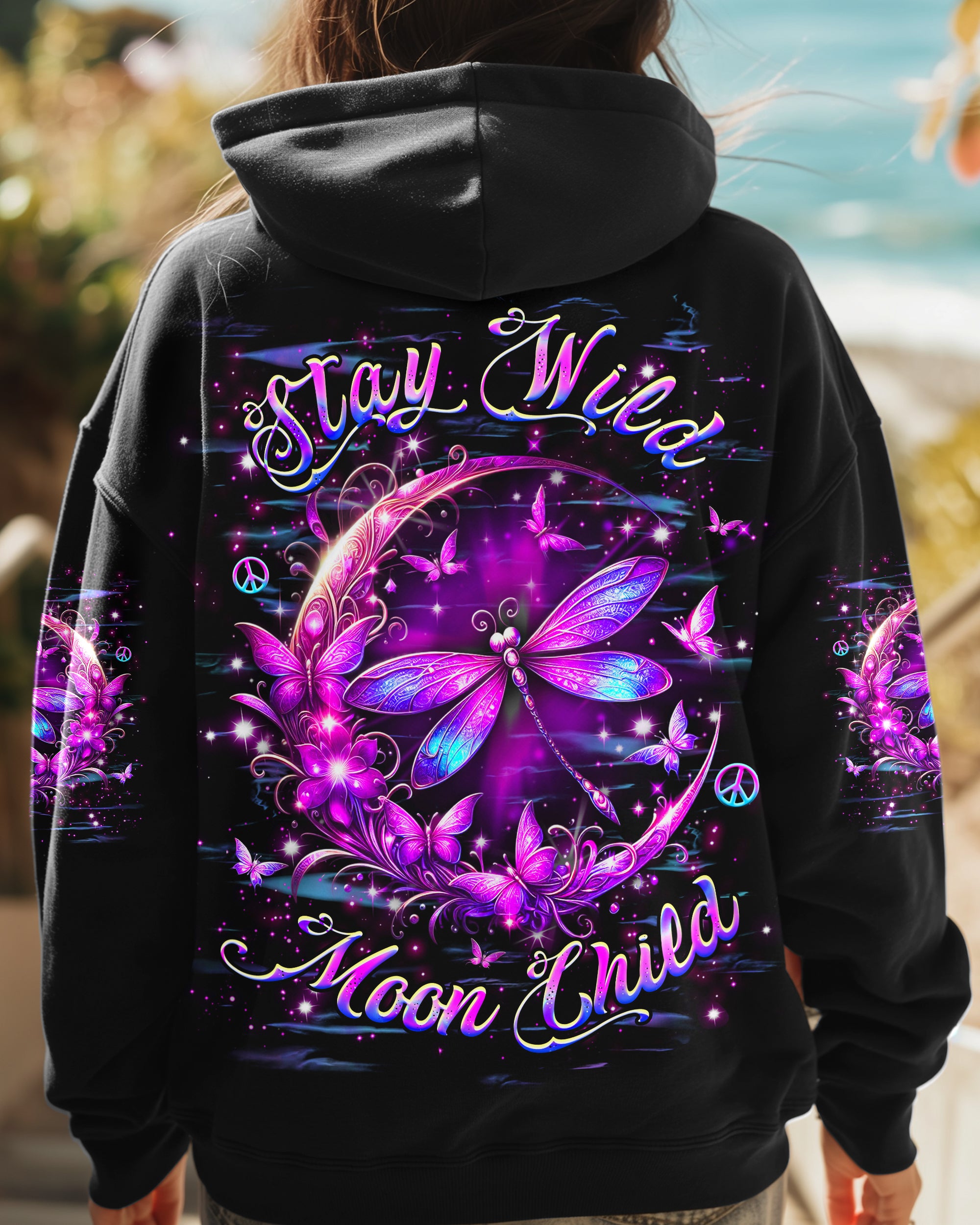 STAY WILD MOON CHILD DRAGONFLY ALL OVER PRINT - YHHG0703254