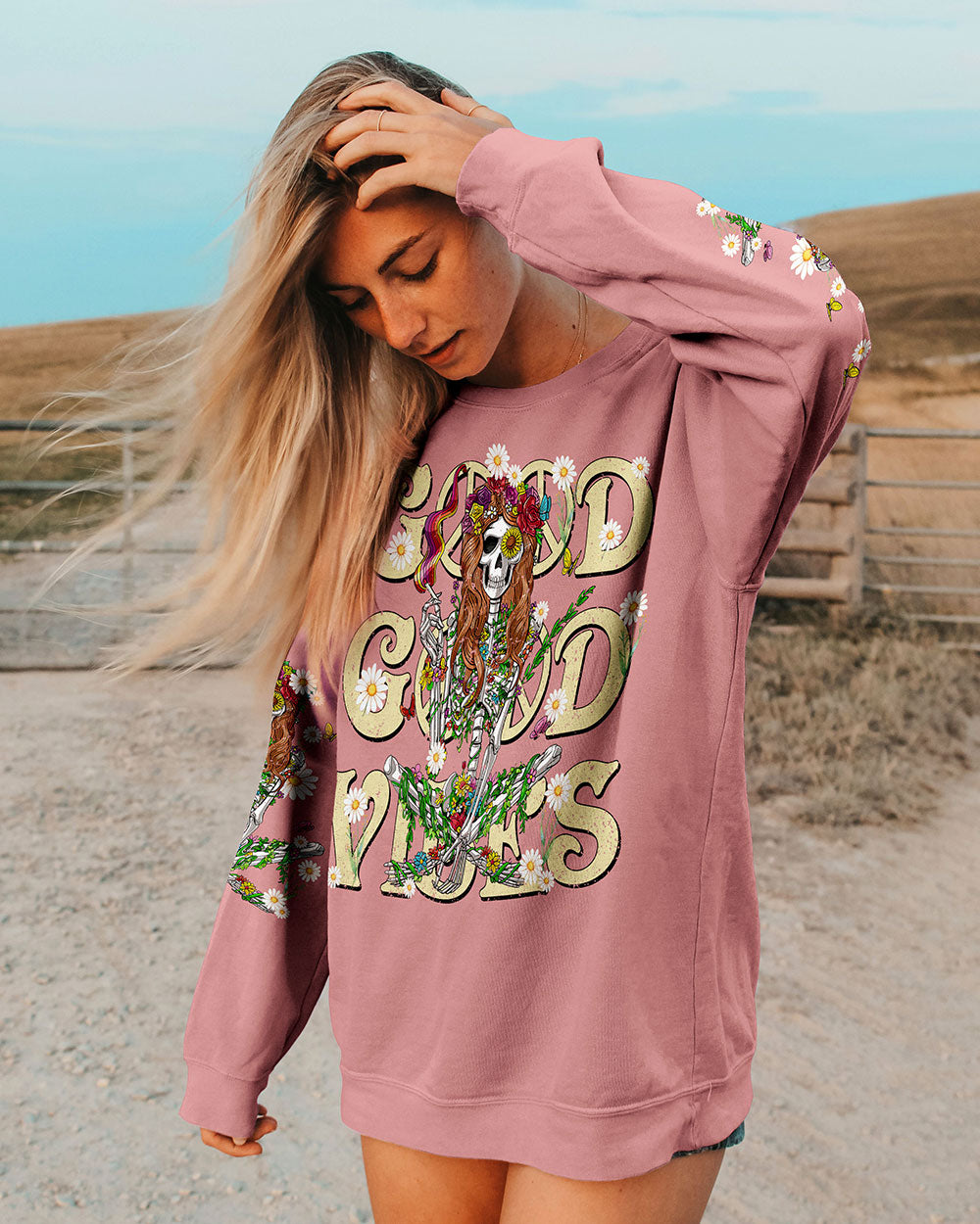 GOOD GOOD VIBES SKELETON ALL OVER PRINT - TYTM090223