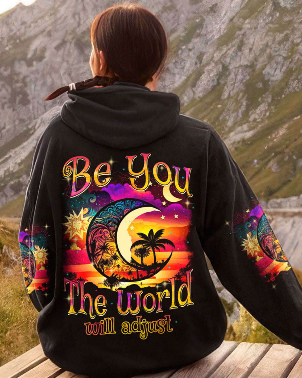 BE YOU THE WORLD WILL ADJUST ALL OVER PRINT - TYTM1703231