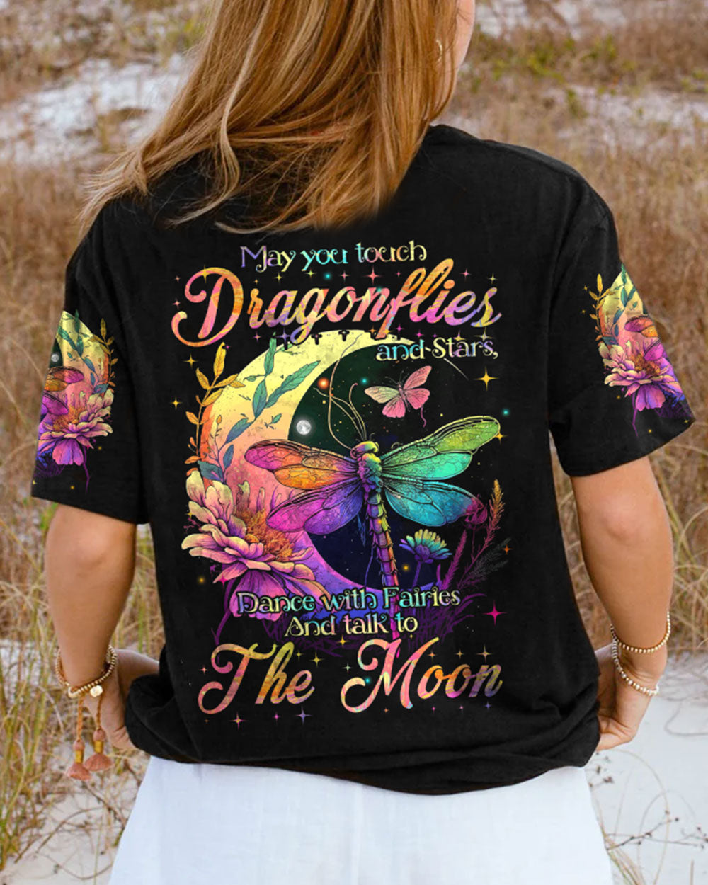 MAY YOU TOUCH DRAGONFLIES AND STARS ALL OVER PRINT - TYTM0805233