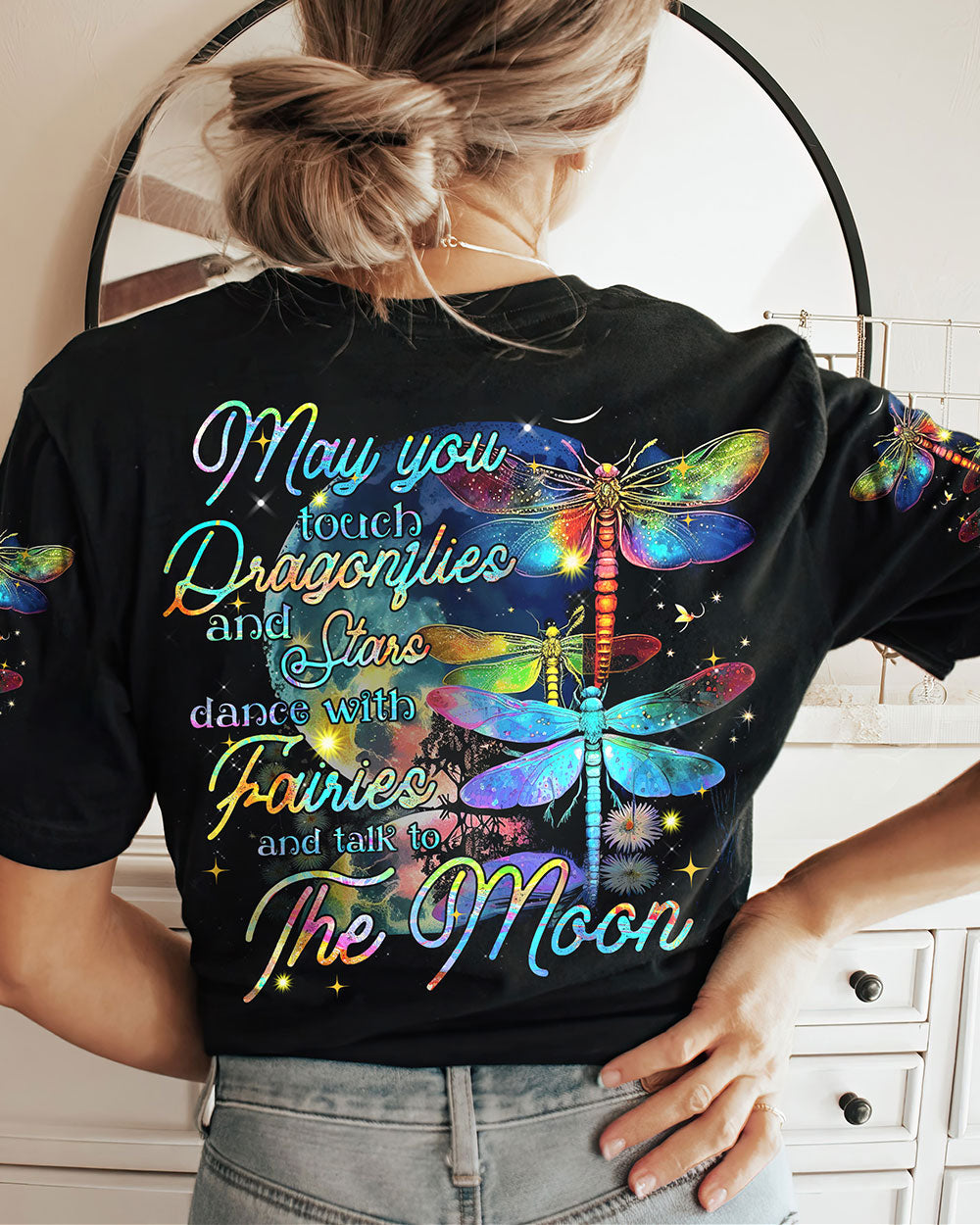 MAY YOU TOUCH DRAGONFLIES AND STARS ALL OVER PRINT - TYTM0704233