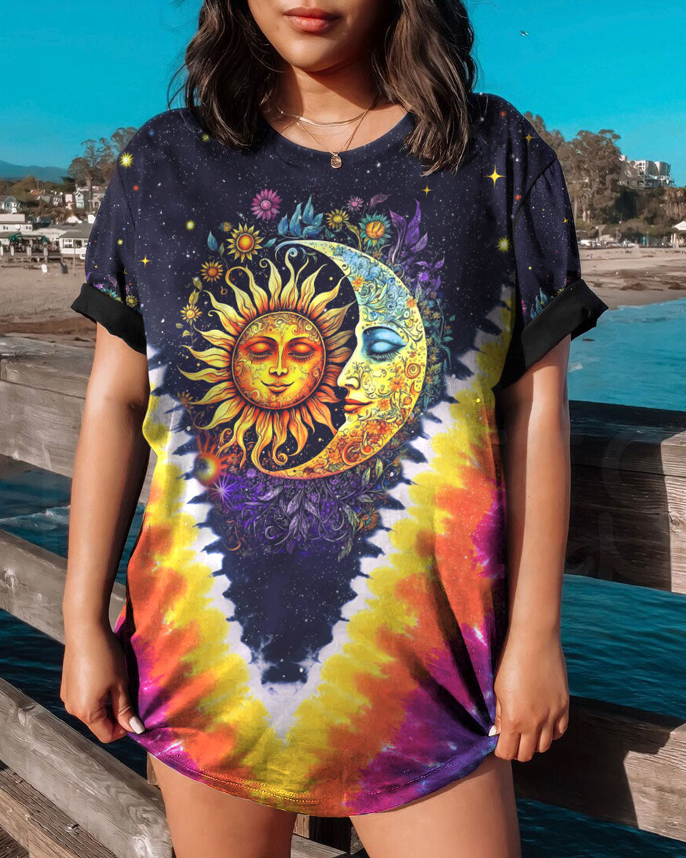 SUN AND MOON TIE DYE ALL OVER PRINT - TYTM1005232