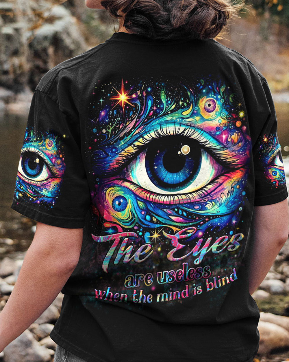 THE EYES ARE USELESS WHEN THE MIND IS BLIND ALL OVER PRINT - TYTM0905231