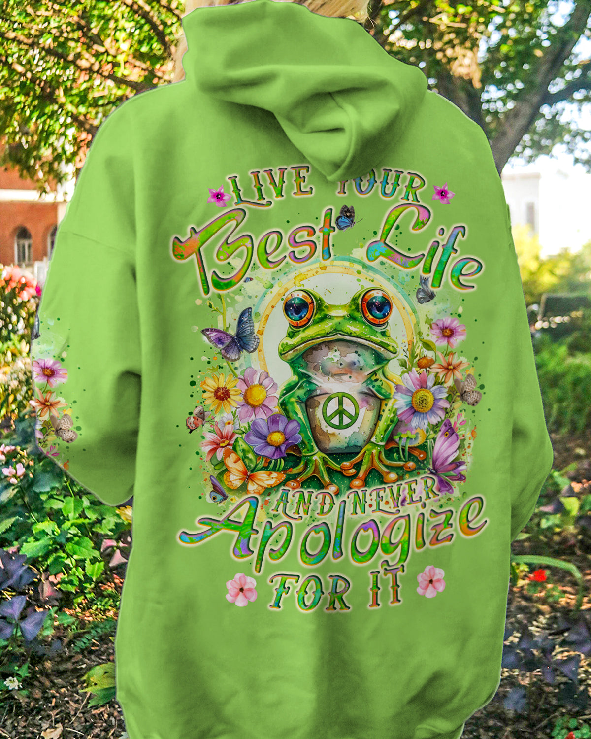 LIVE YOUR BEST LIFE FROG ALL OVER PRINT - TYQY0203243
